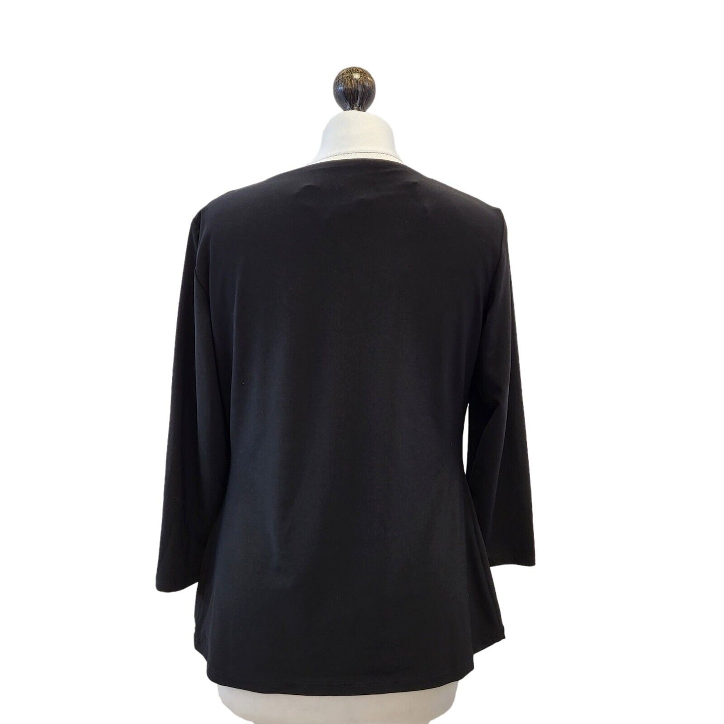 Bavissimo Maddie Black V-Neck Curvy Jumper Uk Women's 14 Eu 42 Bnwt G234