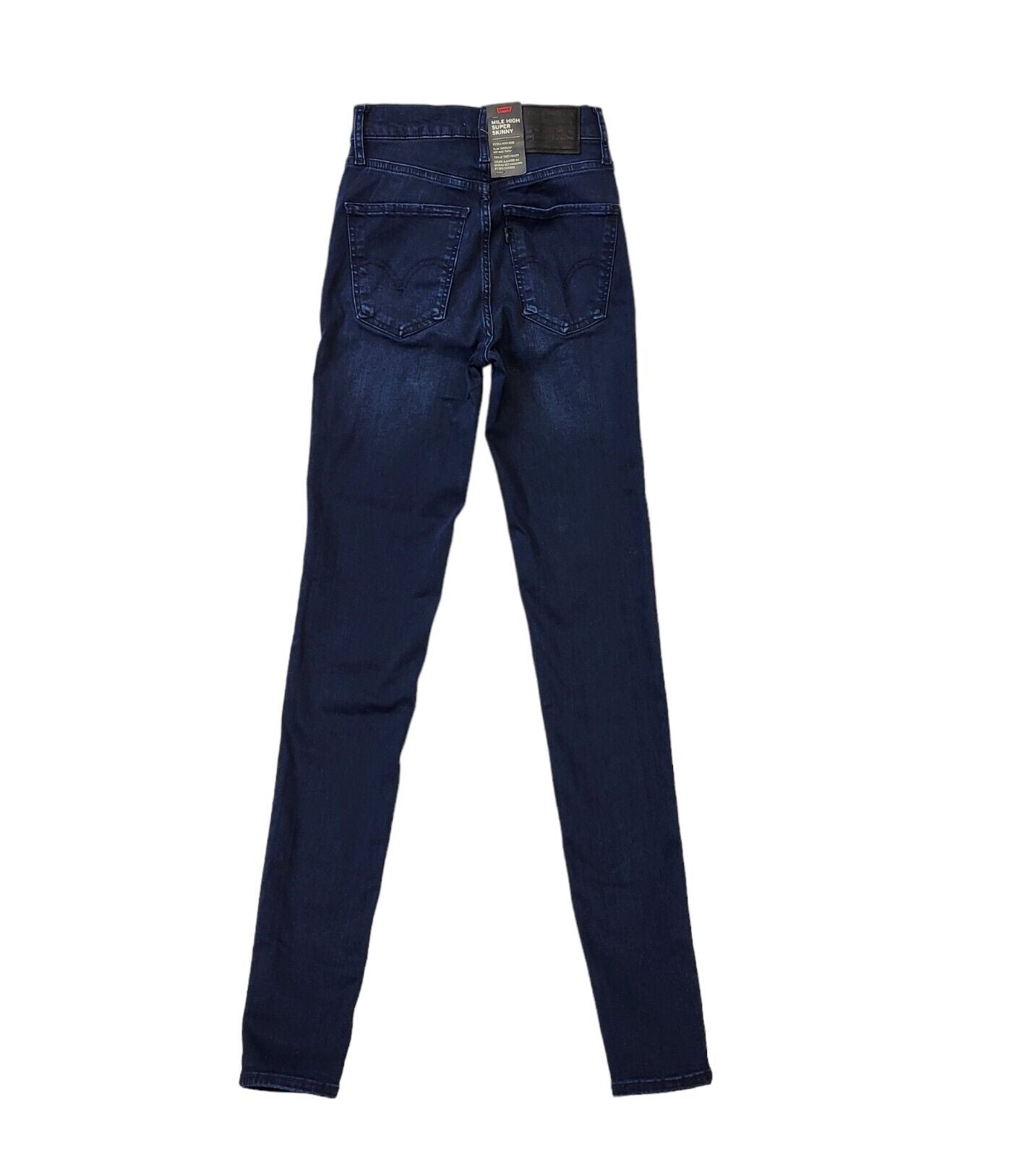 Levi's Dark Blue Mile High Skinny Denim Jeans UK Women's 6 W24 L32 Bnwt G213