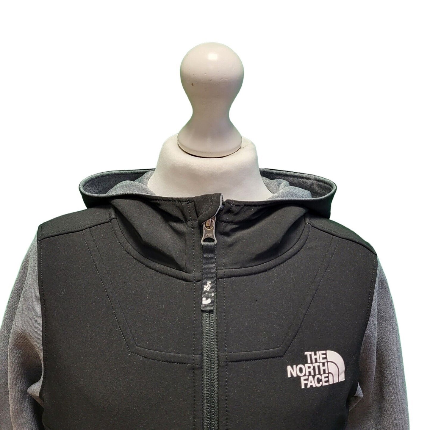 The North Face Grey Black Long Sleeve Hoodie Boy's UK S H189