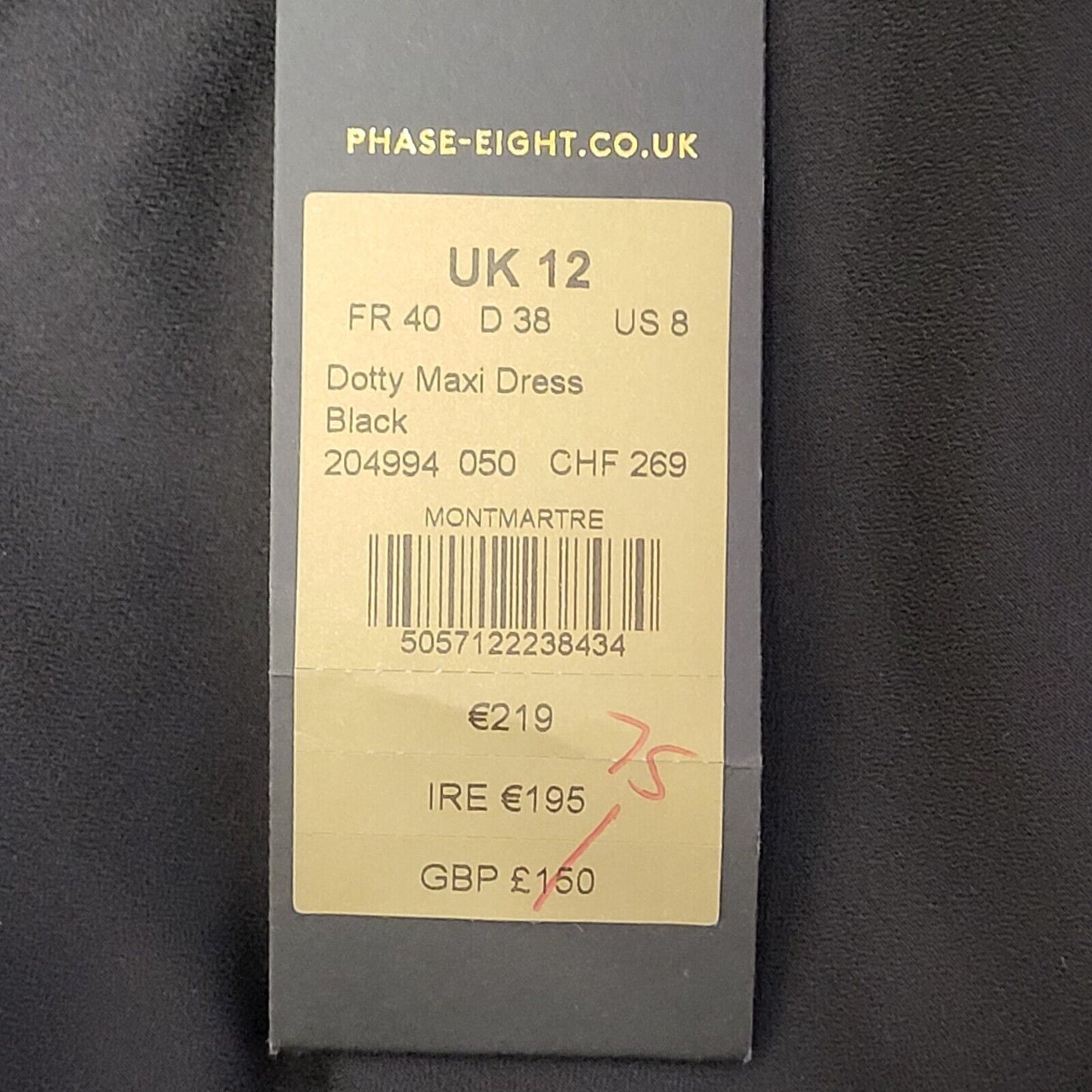 Phase Eight Black Green Dotty Maxi Evening Formal Dress Women's UK 12 BNWT BB402