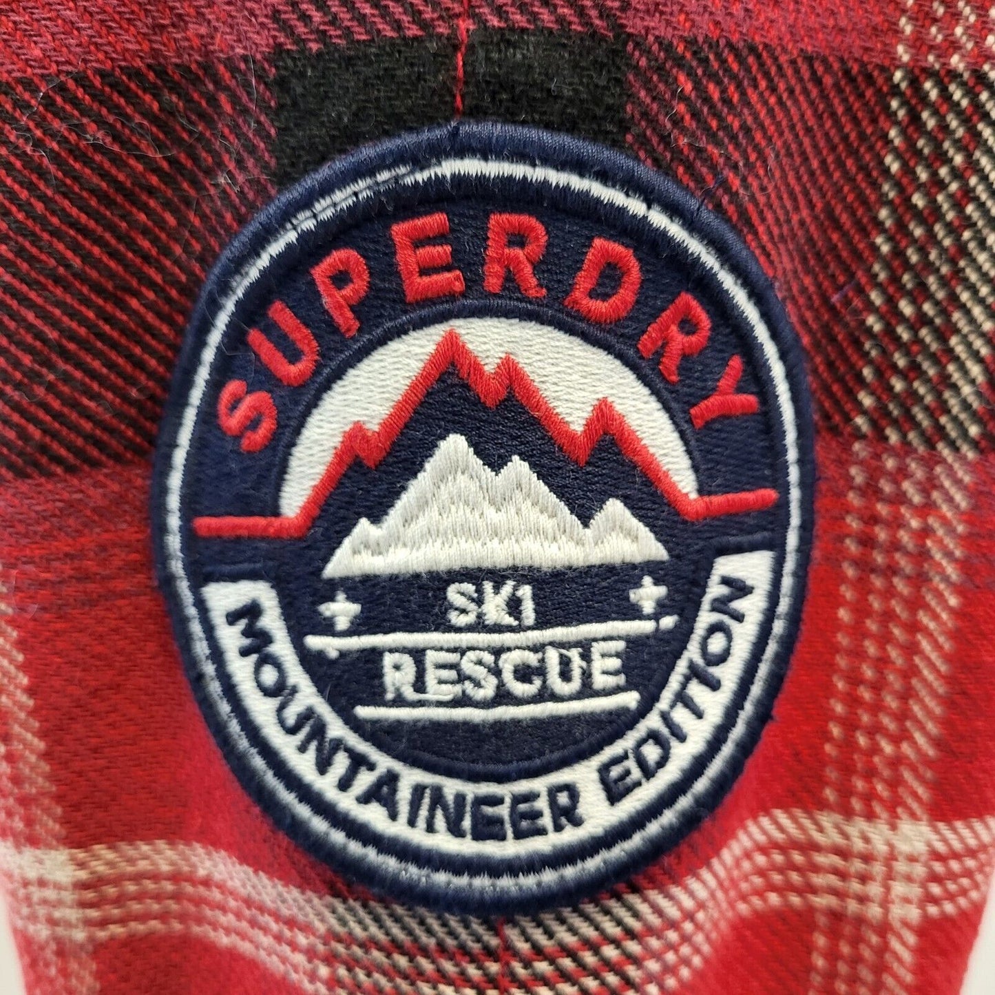 Superdry Red Black Check Zip & Button Hooded Jacket Uk Men's Small G508