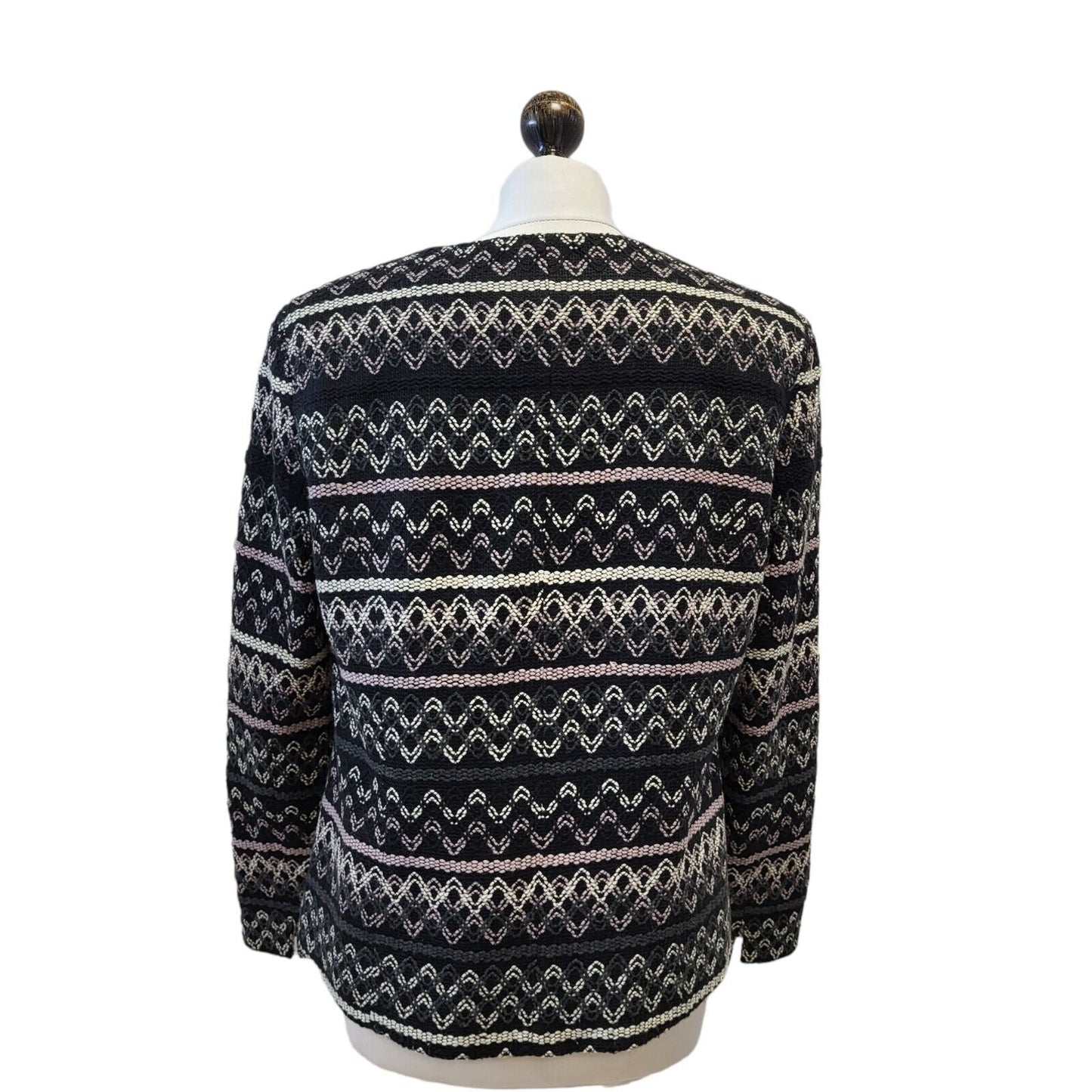 Kaleidoscope Evening Jacket Black Purple White Geometric Print UK 16 EU 44 G164