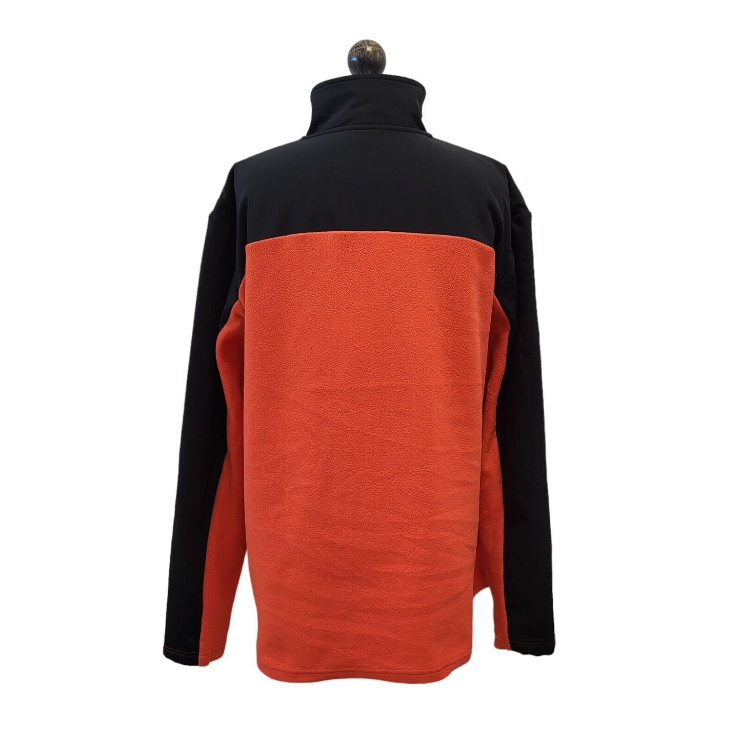 The North Face Fleece Jacket Red Black High Neck Mens XL EU 56 G362