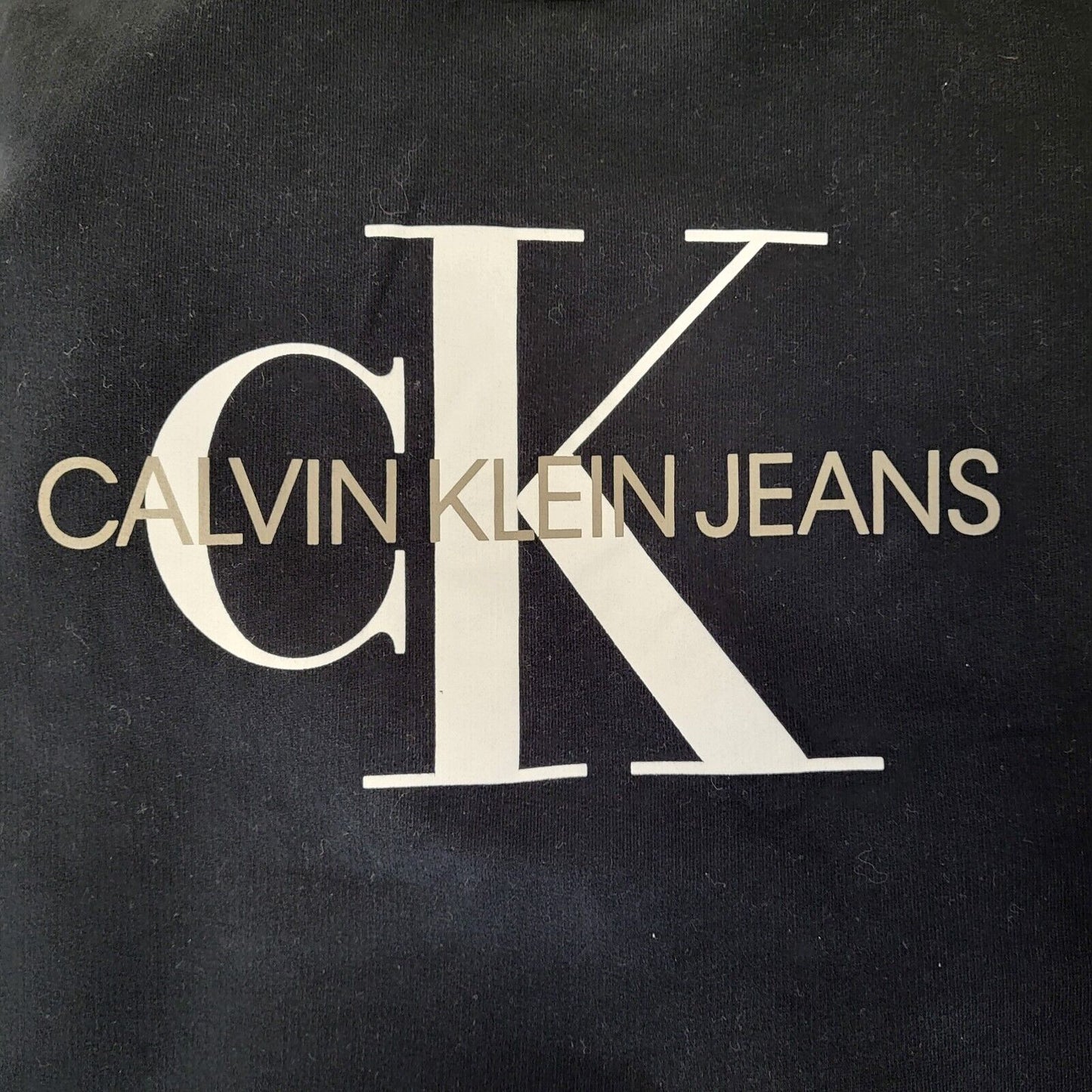 Calvin Klein Black Spell Out Long Sleeve Casual Sweatshirt Men's Uk XL H103