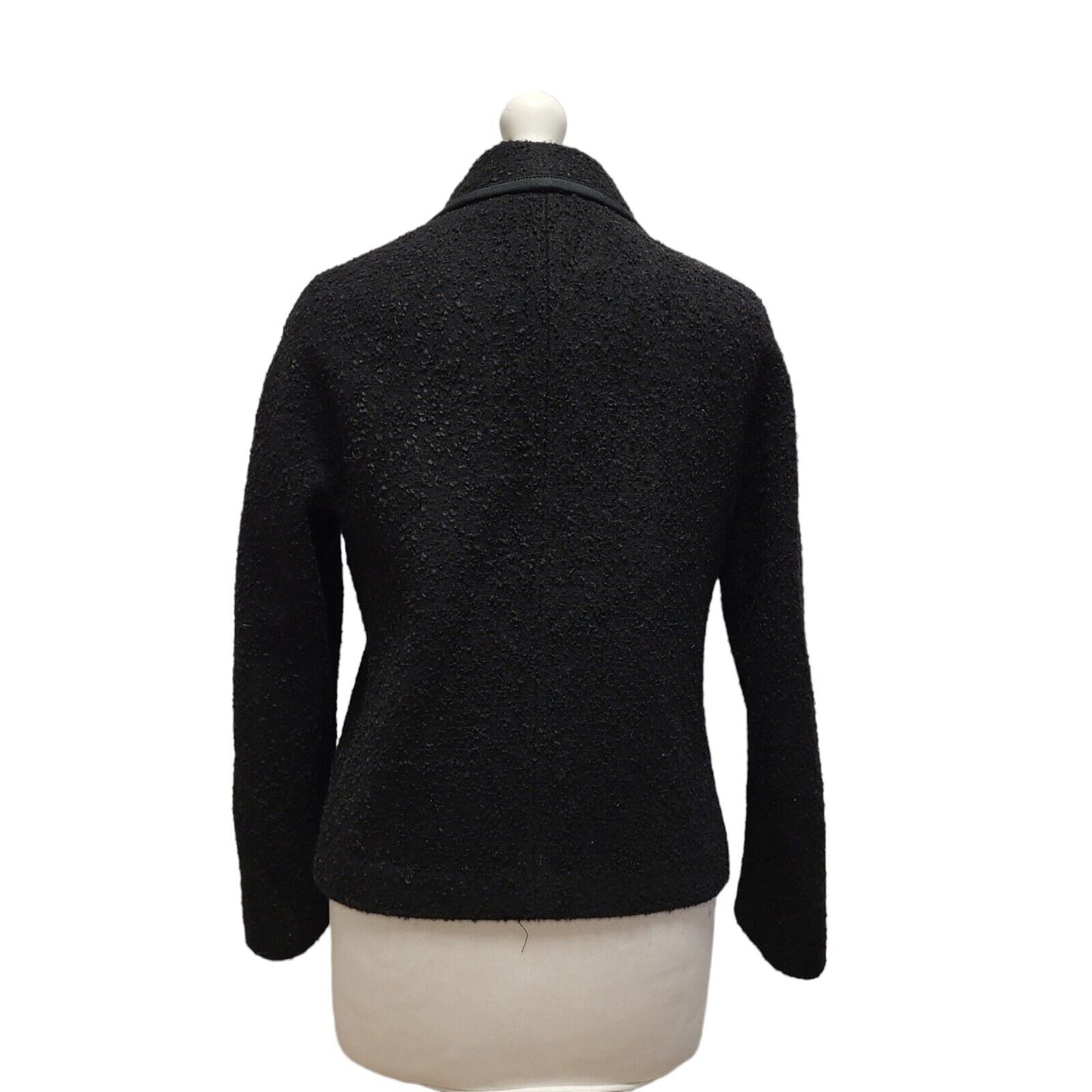 Daphne Raven Black Button Dress Jacket uk Women's Medium BB376