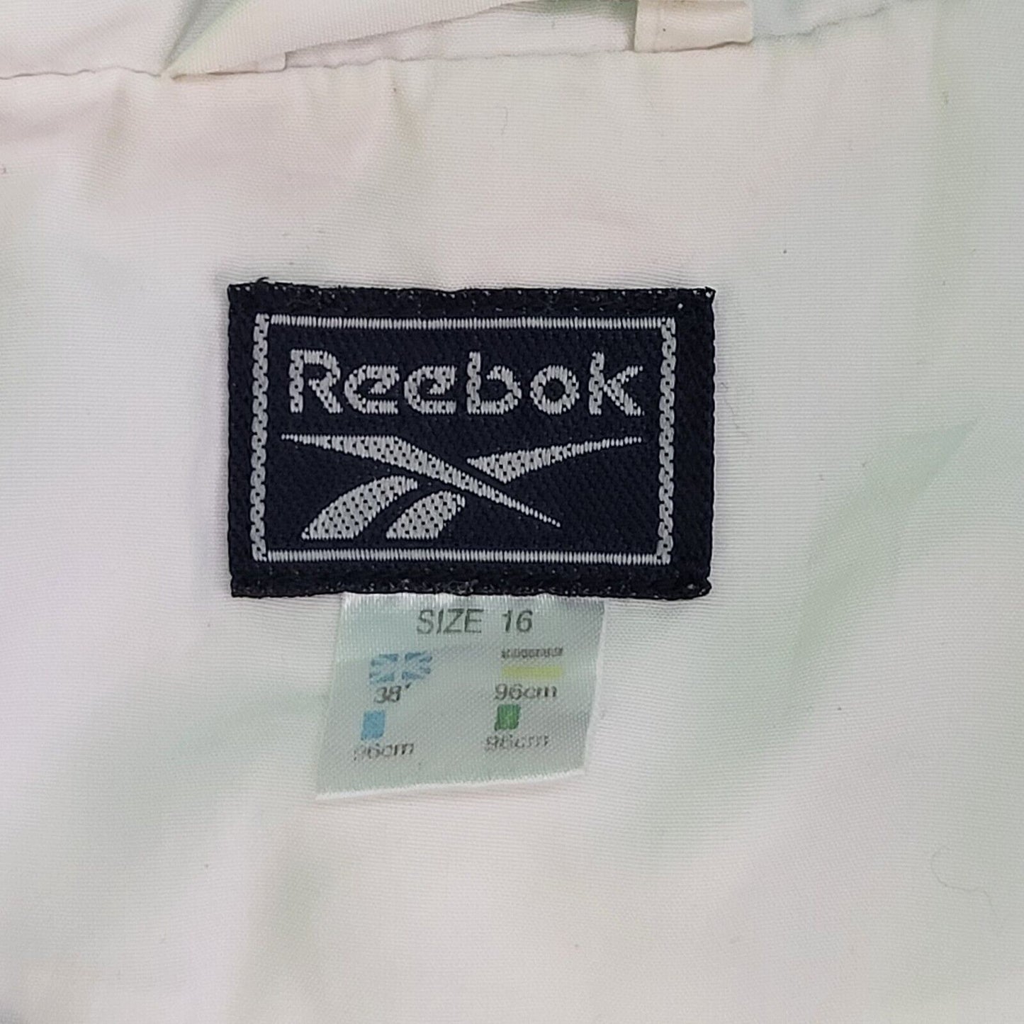 Reebok White Navy Blue Lightweight Sports Jacket Women's UK 16 eu 44 H363