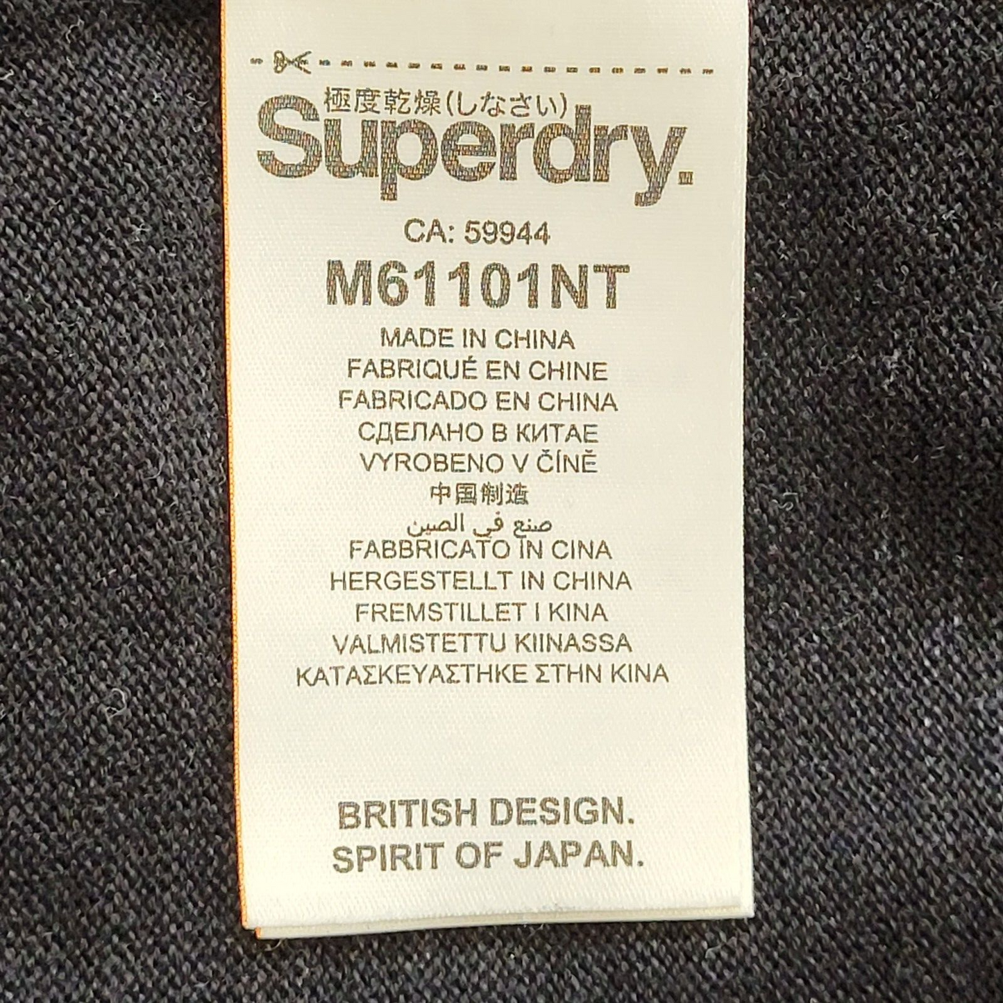 Superdry Sweatshirt Crew Neck Blue Mens UK M EU 50 G140