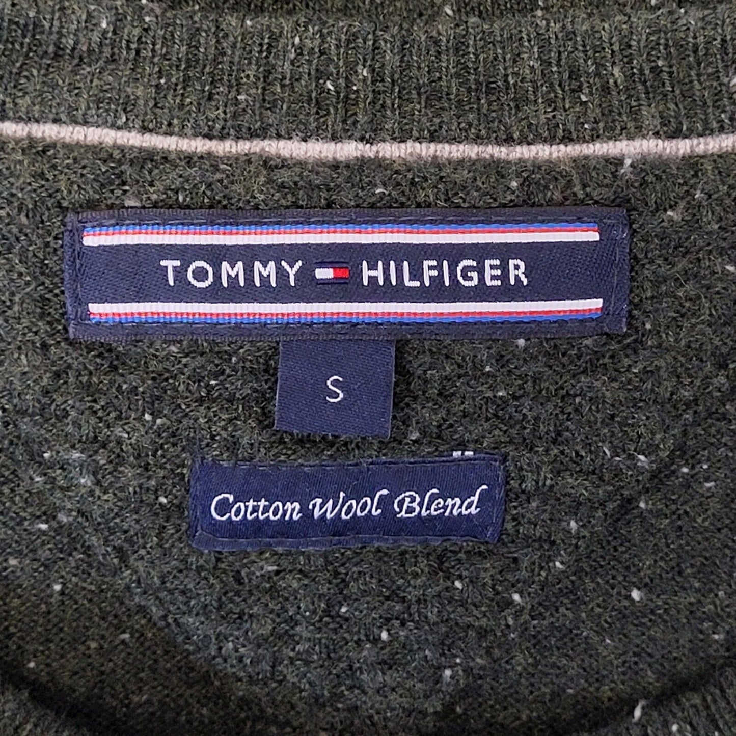 Tommy Hilfiger Jumper Crew Neck Green Mens UK S EU 48 G374