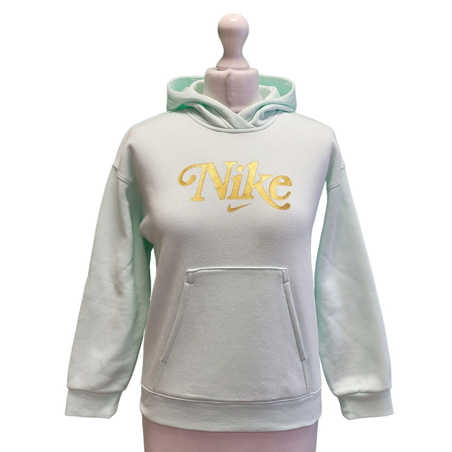 Kids Girls Nike Mint Green Long Sleeve Sweatshirt Hoodie UK M 137cm-146 cm G794