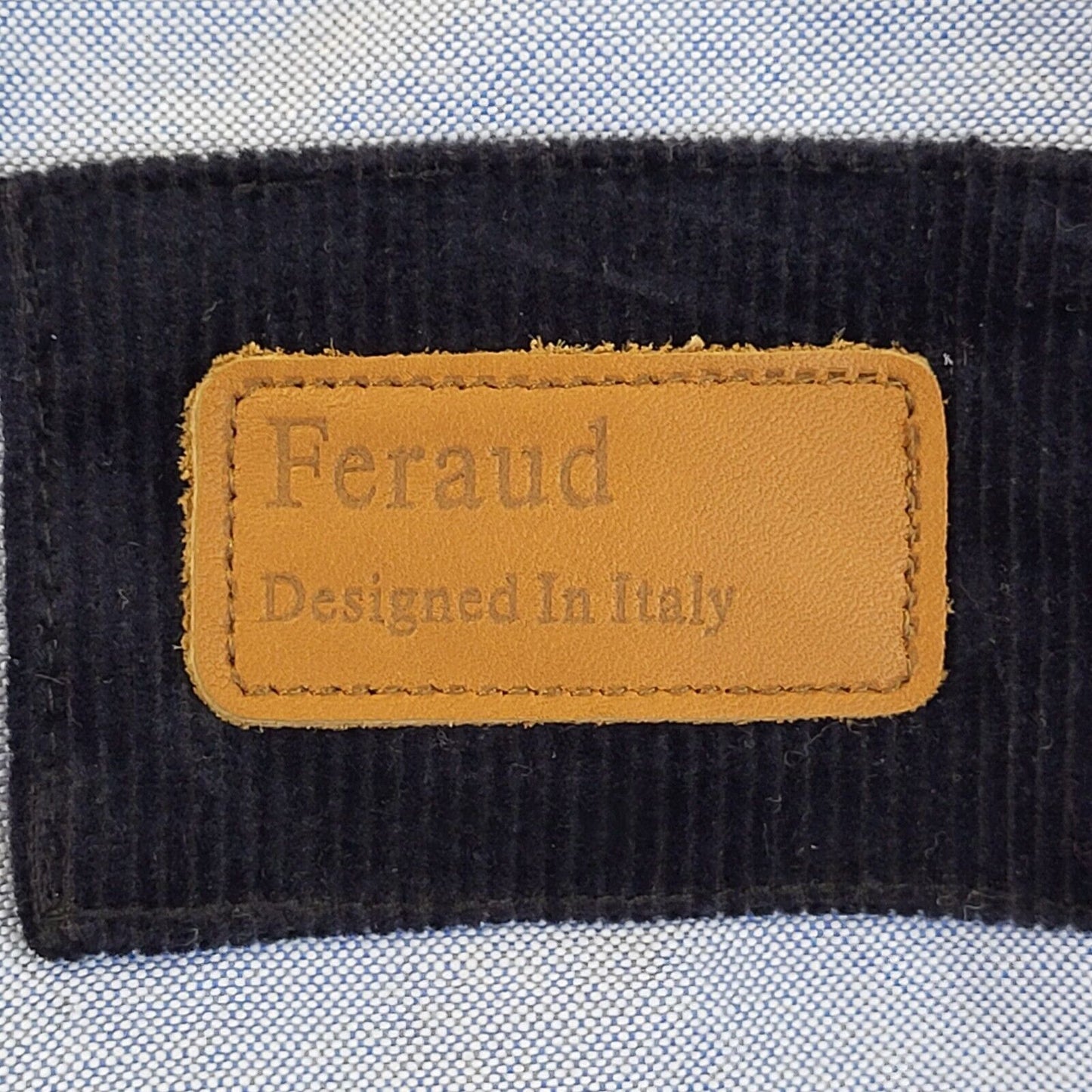Feraud Navy Blue Corduroy Suit Blazer Jacket Uk Men's M 40" G272