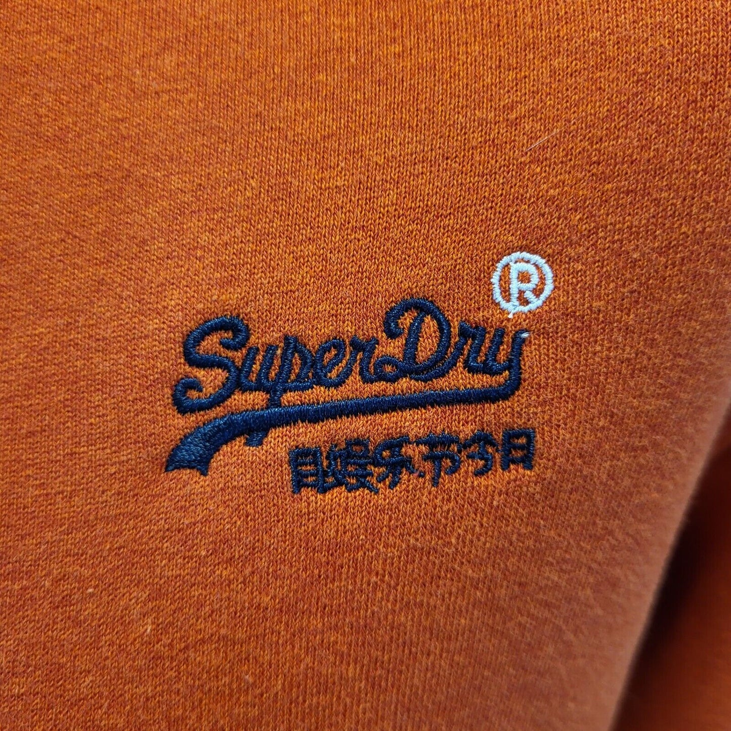 Superdry Orange Drawstring Zipped Sweatshirt Hoodie Uk Men's Small G477
