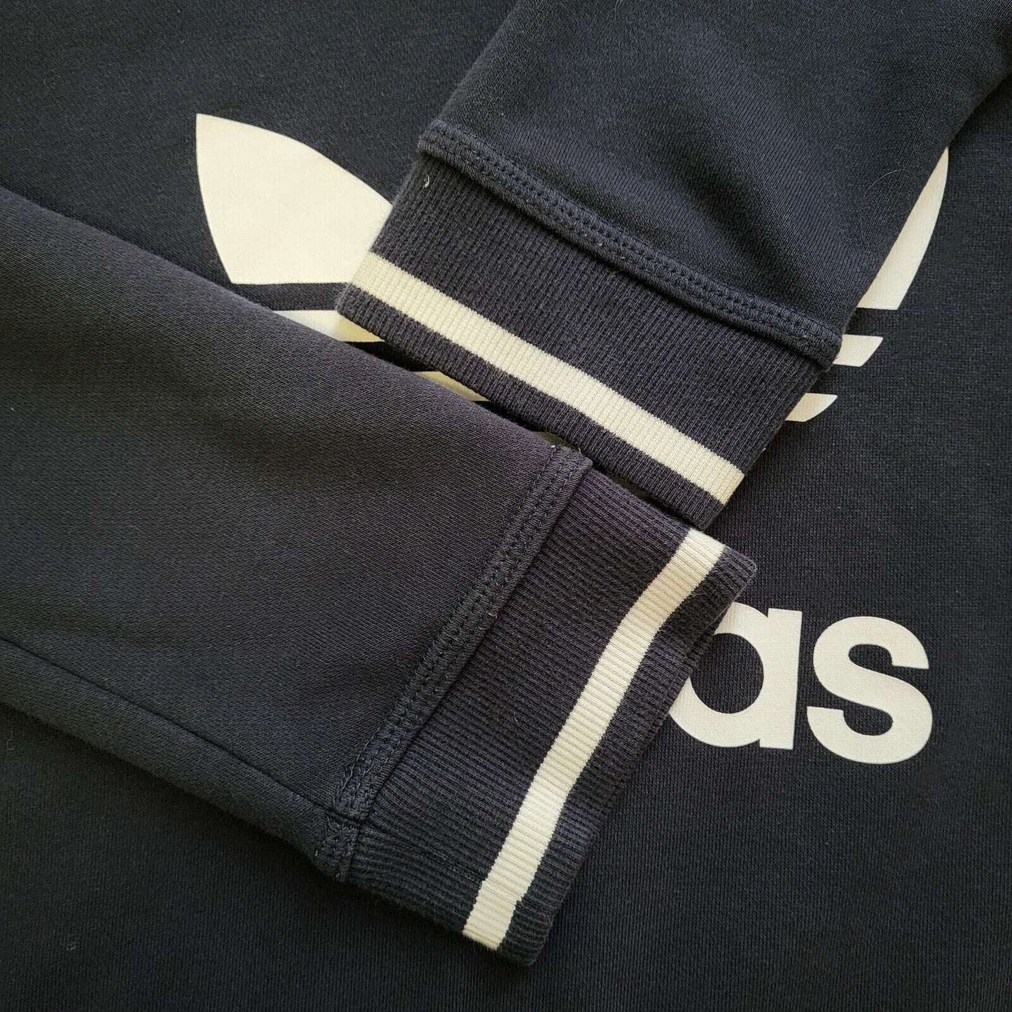 Adidas Navy Blue Spell out Sweatshirt Hoodie Women's UK XS EU 34 G792