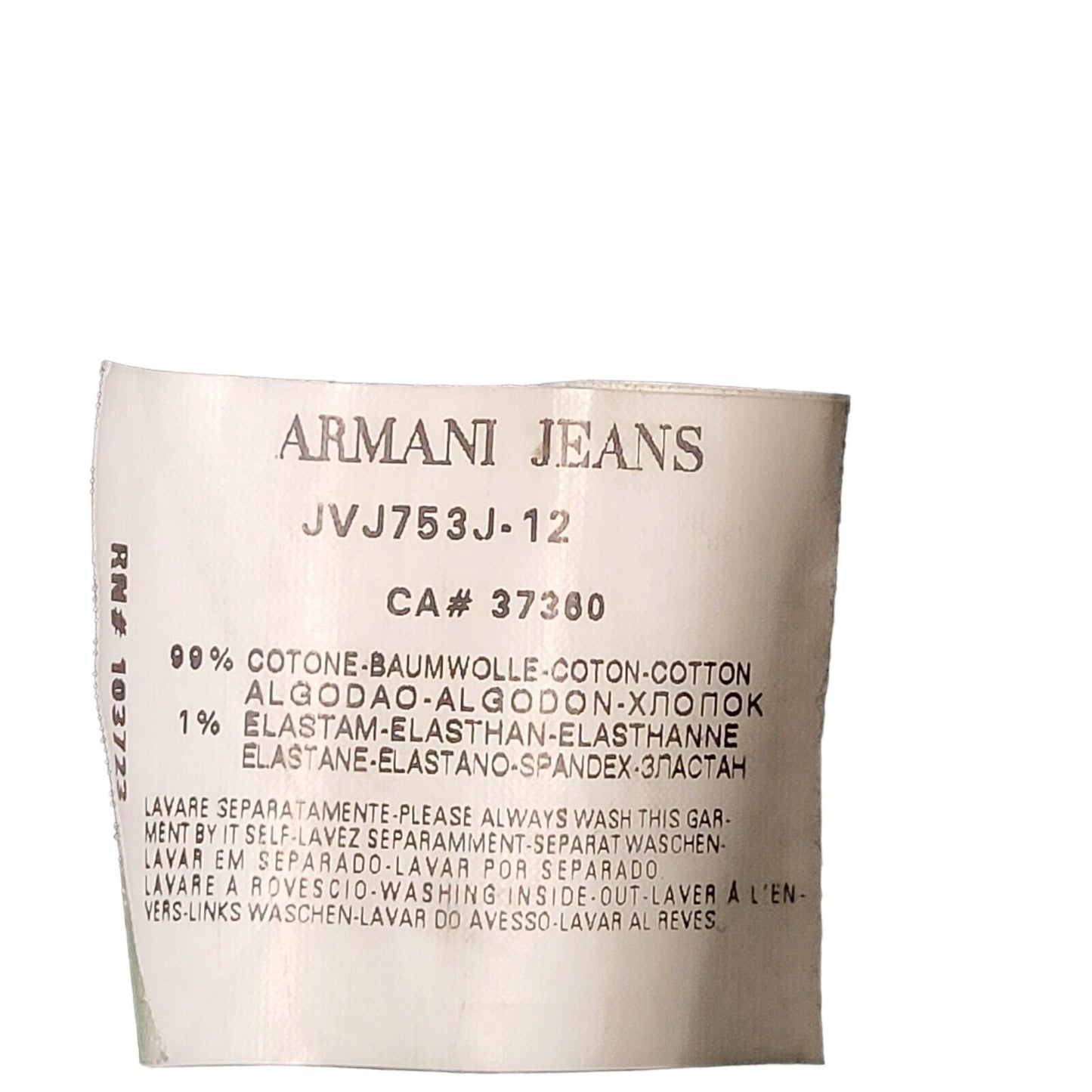 Armani Jeans Black Zip Fly Straight Slim Denim Jeans Men's uk S W29 L34 H311
