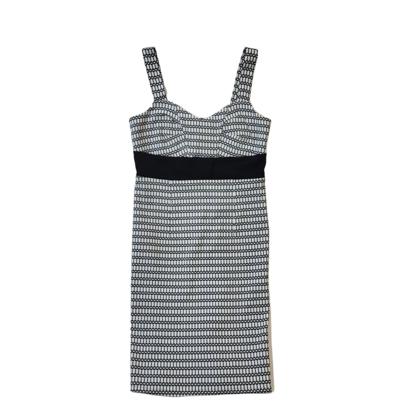 James Lakeland White Black Sleeveless Evening Dress Women's BNWT UK 12 G820