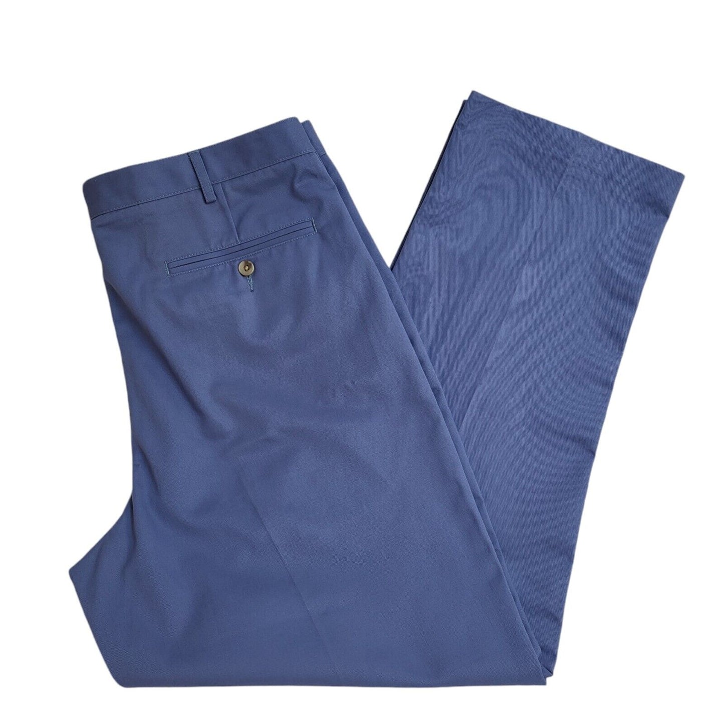 Lands' End Blue Straight Leg Dress Trousers Uk Men's Size XXL W38 L30 EE276