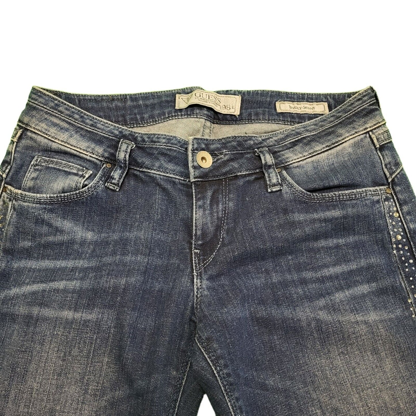 Guess Dark Blue Beverly Skinny Stretch Denim Jeans Women's uk S W25 L28 H659