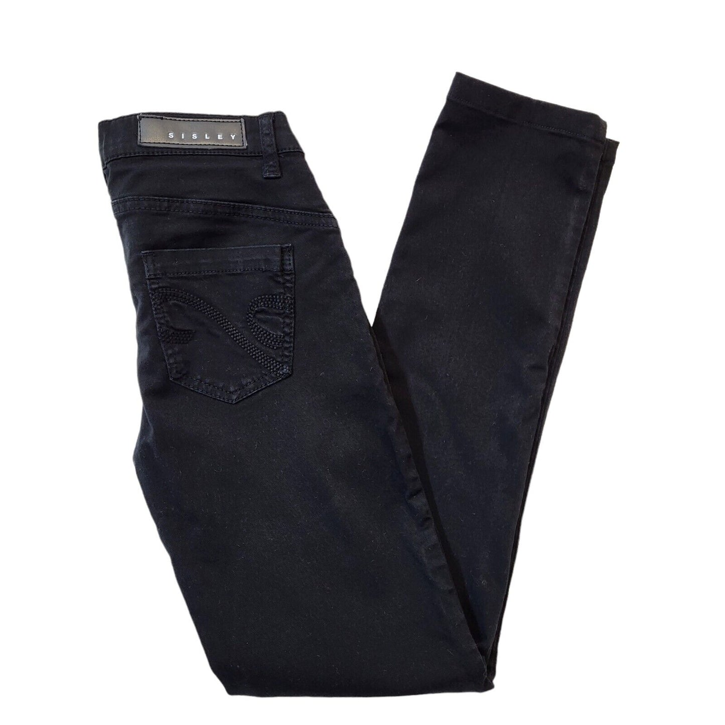 Sisley Black Skinny Slim Fit Denim Jeans UK Women's Small W26 L29 G529