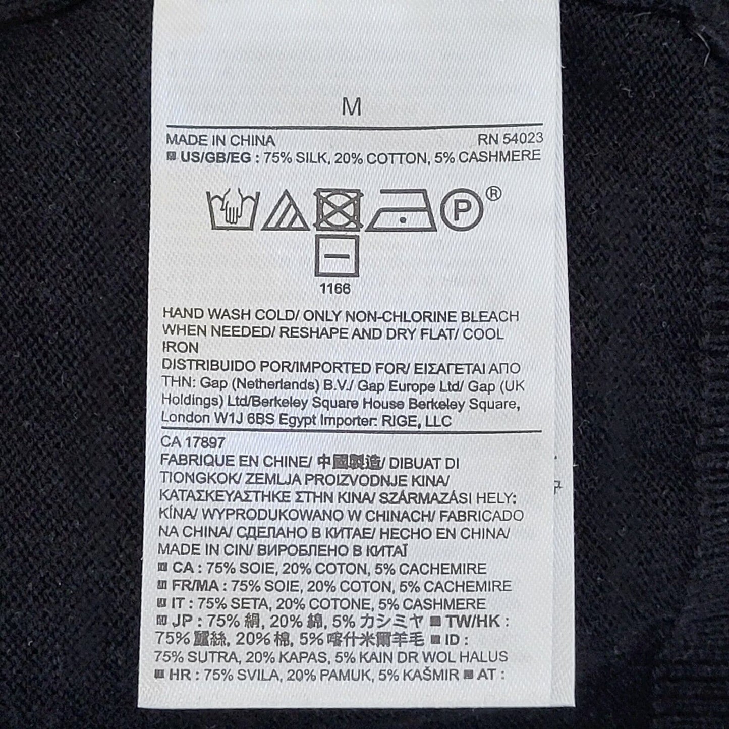 Banana Republic Black V-Neck Silk Blend Jumper Uk Men's Medium G494