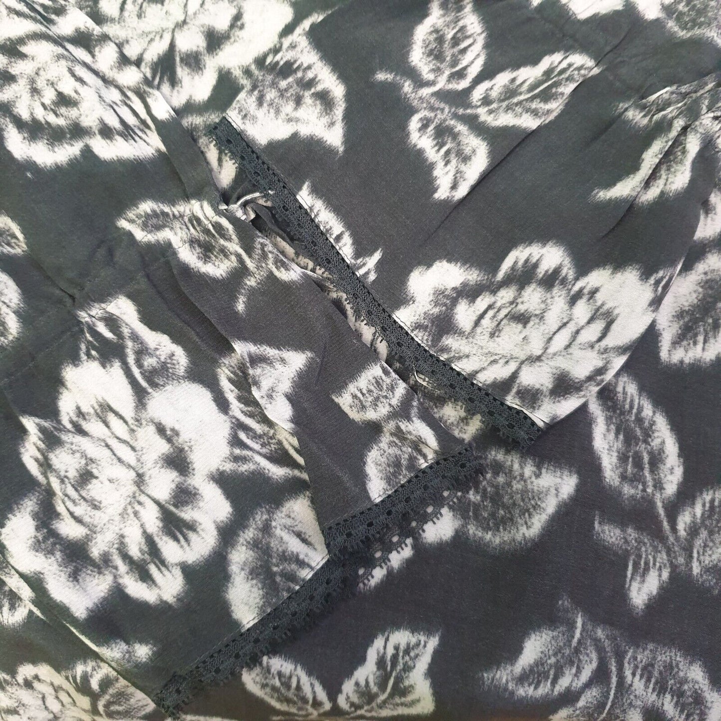 Allsaints Aster Kasuri Dress Black Floral Casual Dress UK Women's XS Bnwt H752
