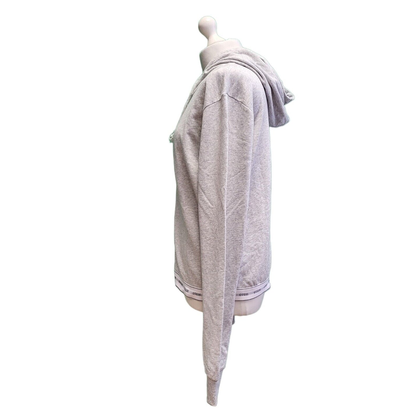 Guess Grey Zipped Hooded Drawstring Sweatshirt Women's UK XL 14 BNWT G779