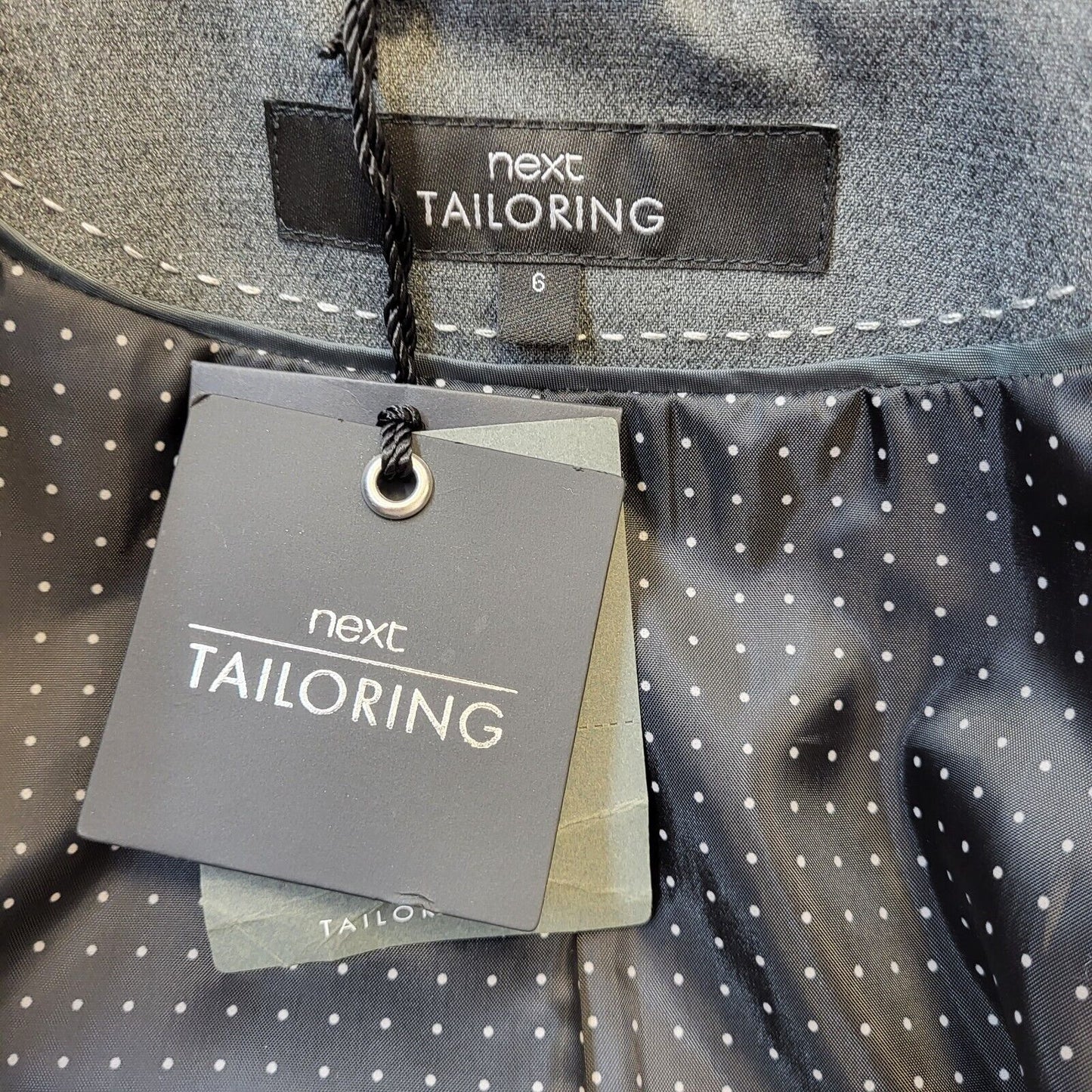 Next Tailoring Grey One Button Suit Jacket Uk Women's 6 BNWT G255