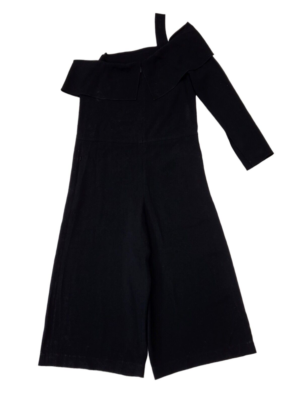 Tibi Black 3/4 Straight Jumpsuit Uk Women's 8 W26-30 L21 Bnwt G269