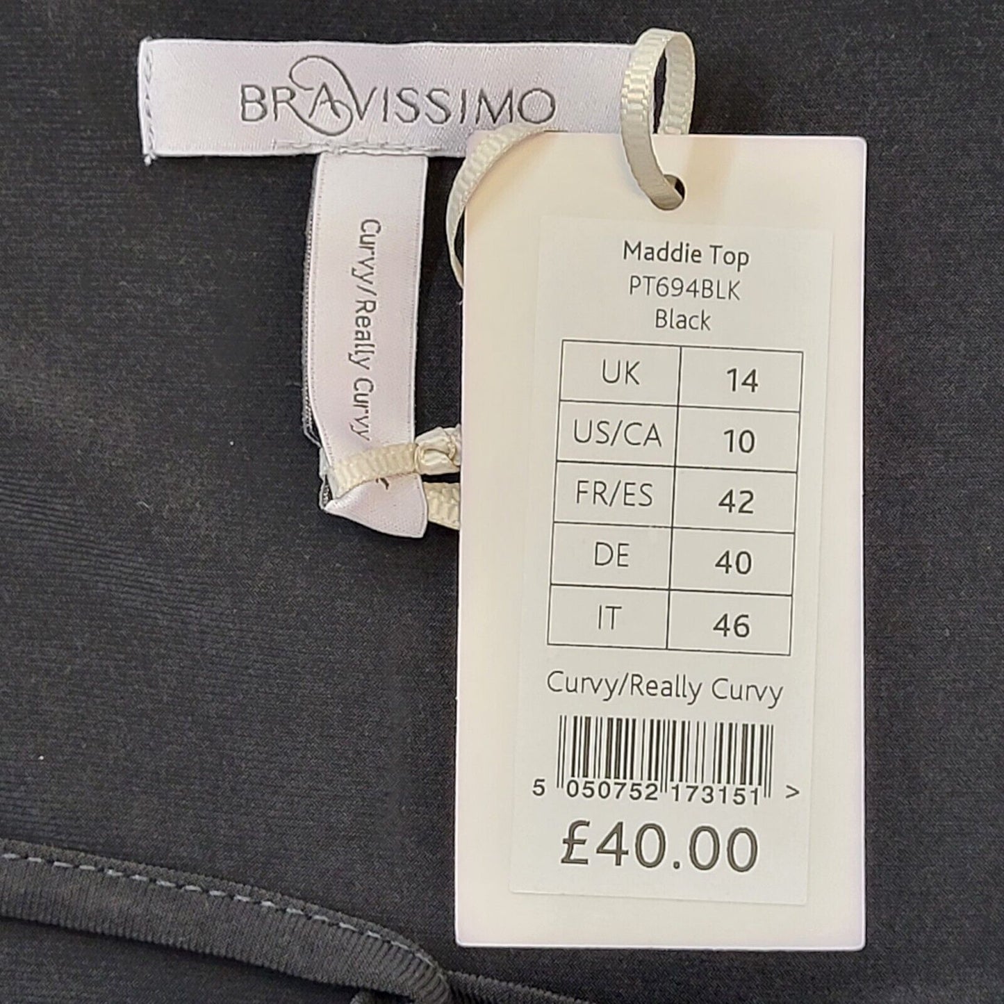 Bavissimo Maddie Black V-Neck Curvy Jumper Uk Women's 14 Eu 42 Bnwt G234