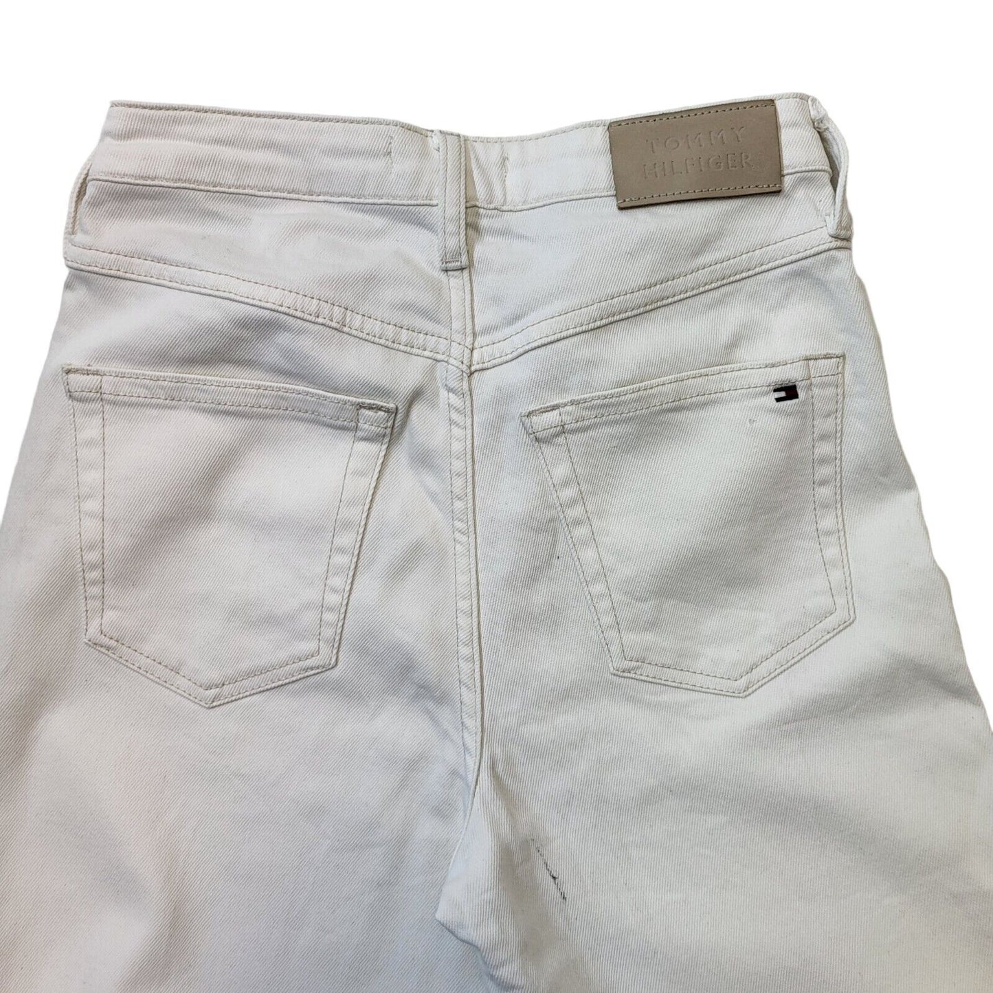Tommy Hilfiger White Straight Denim Jeans UK Women's 8 W26 L30 G214