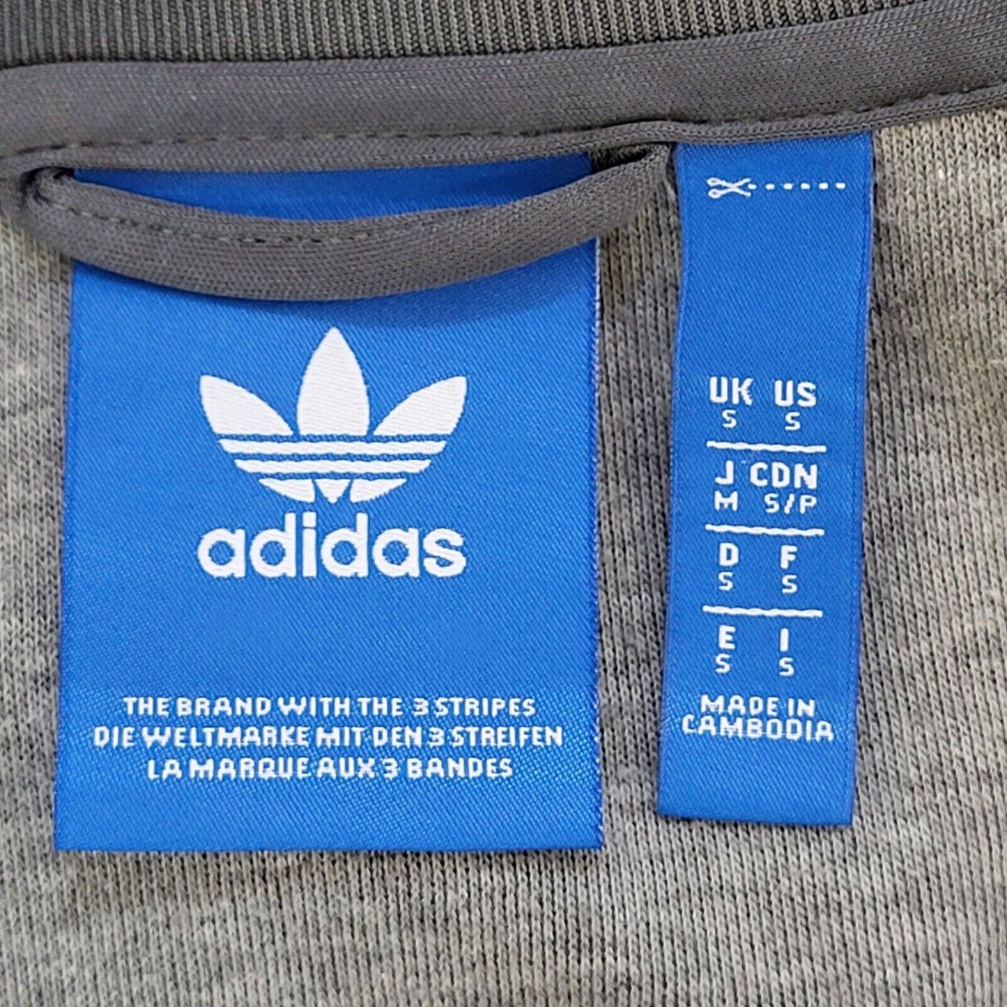 Adidas Track Jacket Y2K Grey Long Sleeve Full Zip Mens UK S EU 48 G366