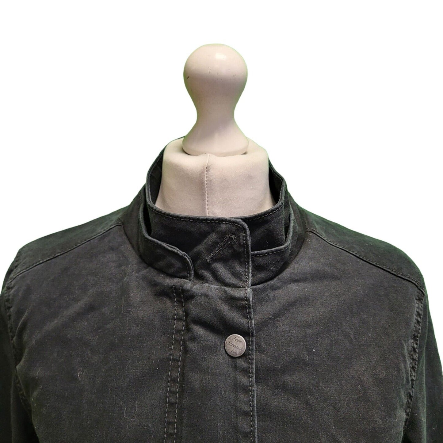 Levi's Black Zip & Snap Cotton Jacket UK Women's Small H722