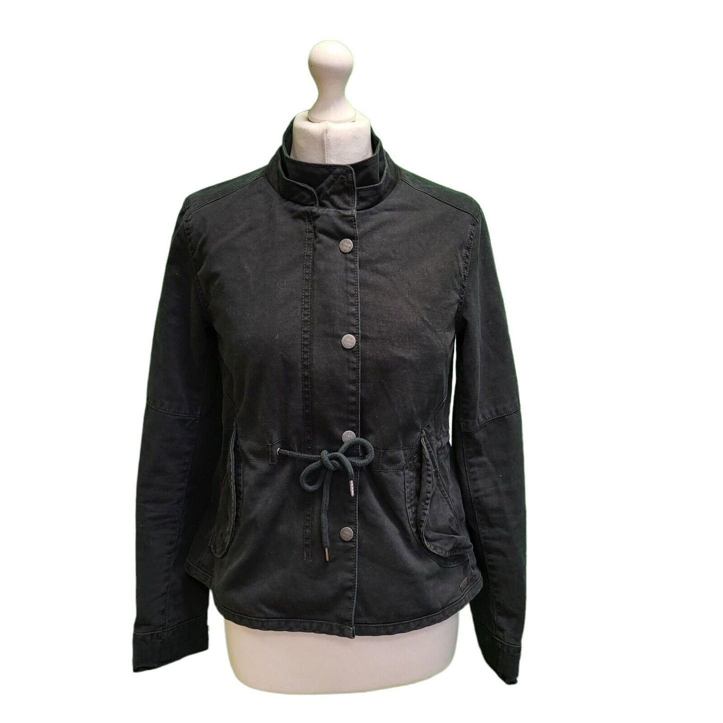 Levi's Black Zip & Snap Cotton Jacket UK Women's Small H722
