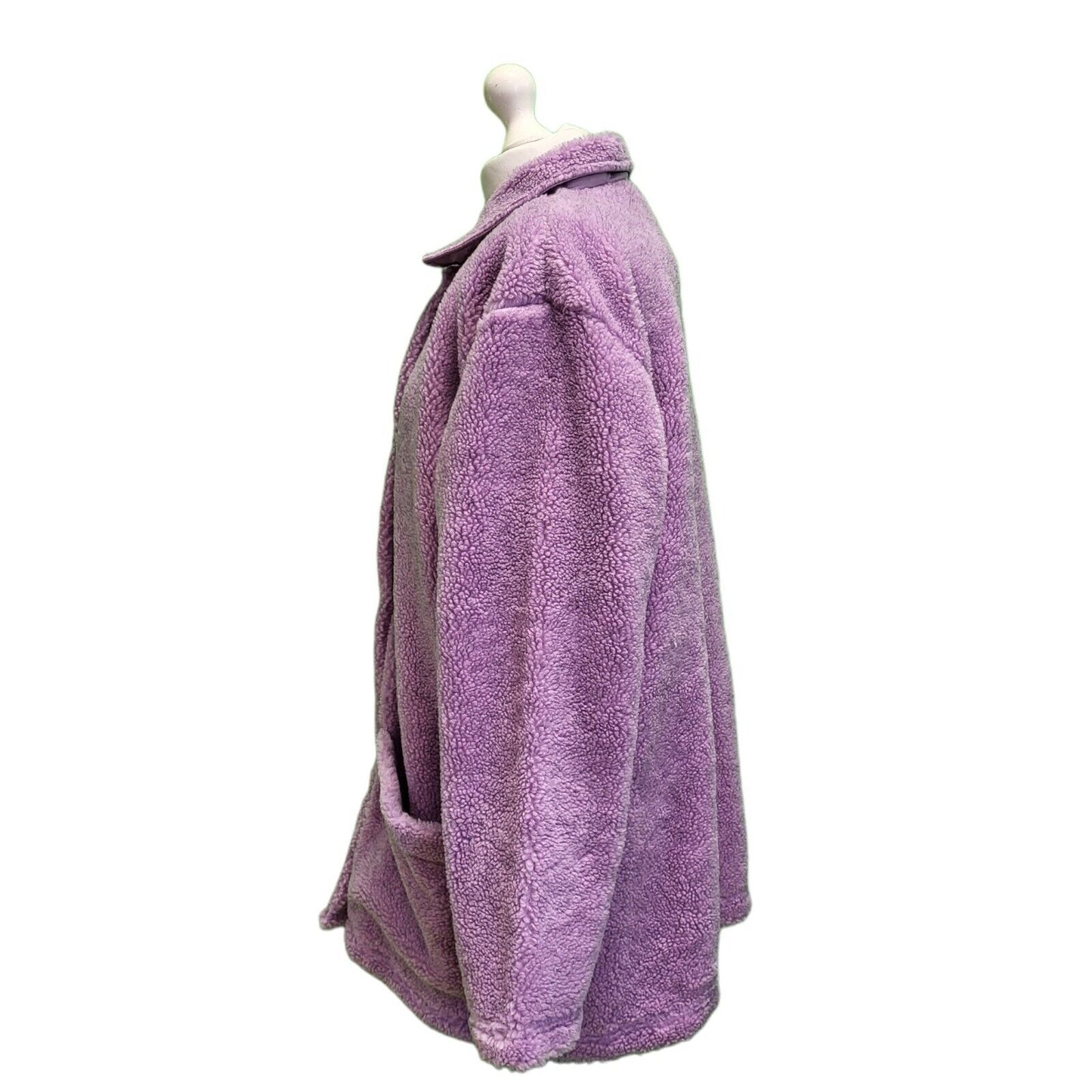 For Women Purple Faux Fur Long Sleeve Coat UK Women's 18/20 H697