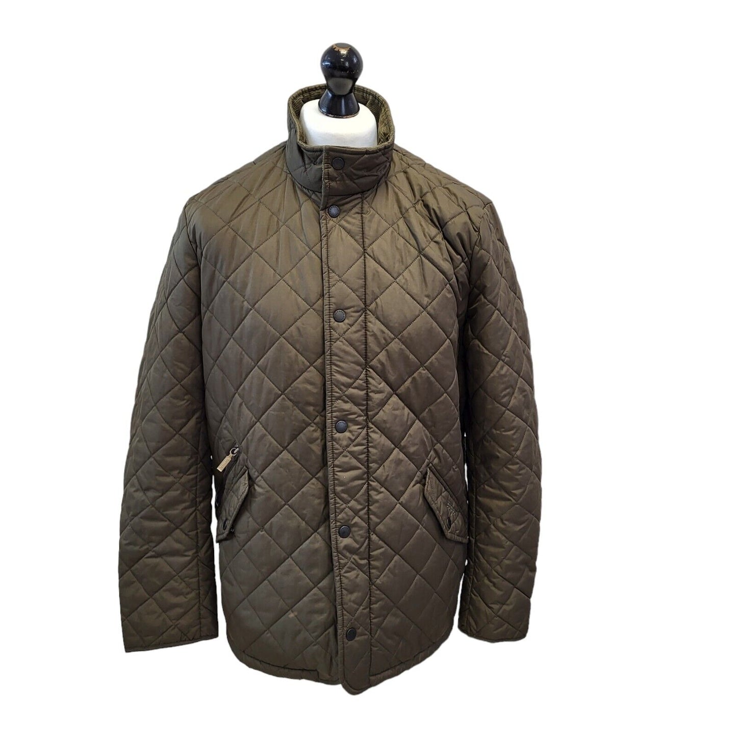 Barbour Chelsea Sports Green Quilted Jacket Uk Men's Large G648