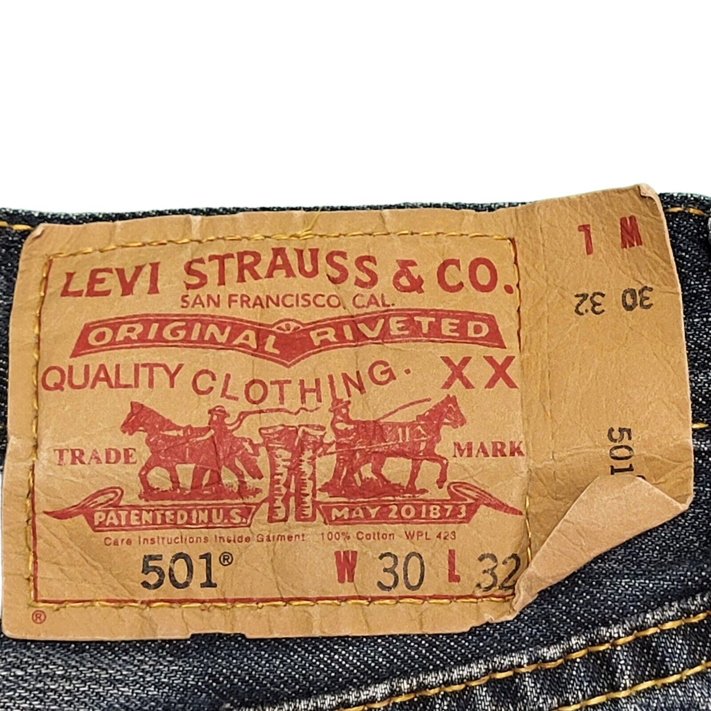 Levi's 501 Faded Blue Straight Leg Denim Jeans Men's 3XL W40 L32 H240
