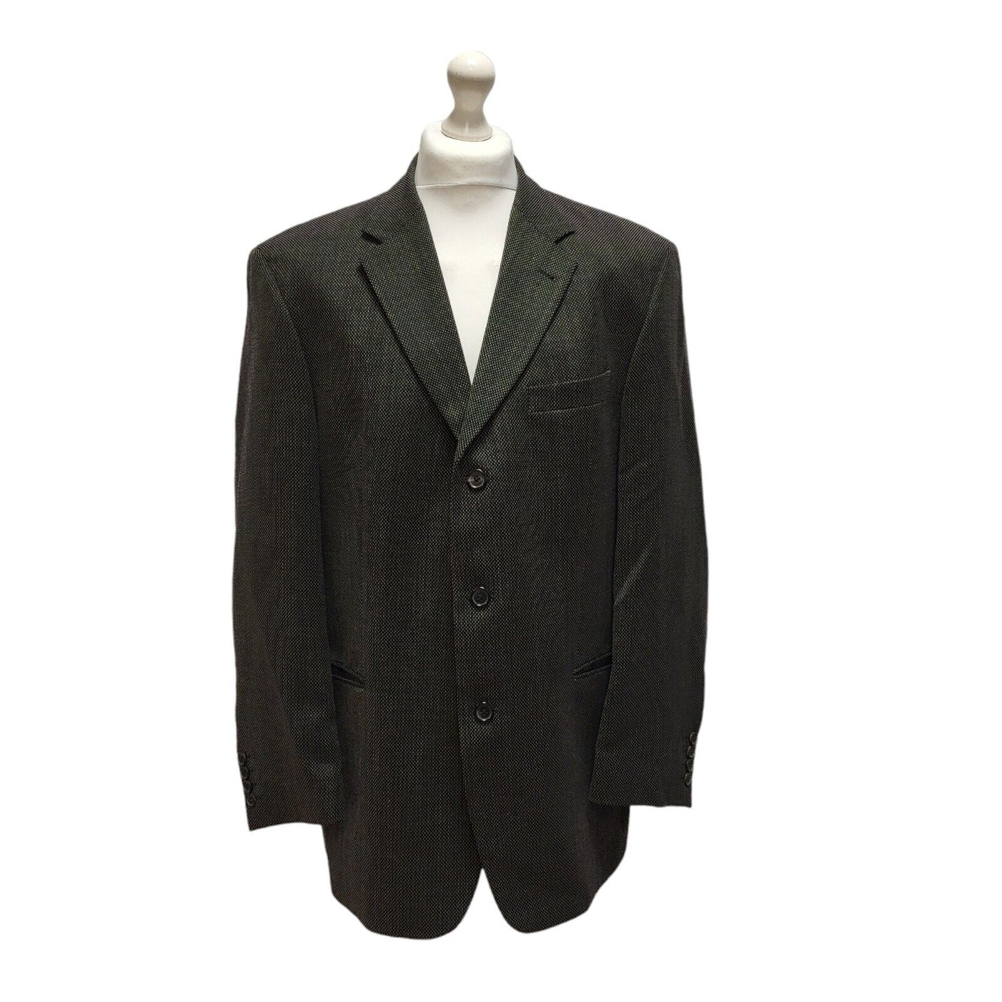 Hugo Boss Grey Wool Spots Suit Blazer Jacket Uk Men's L 42" BB365