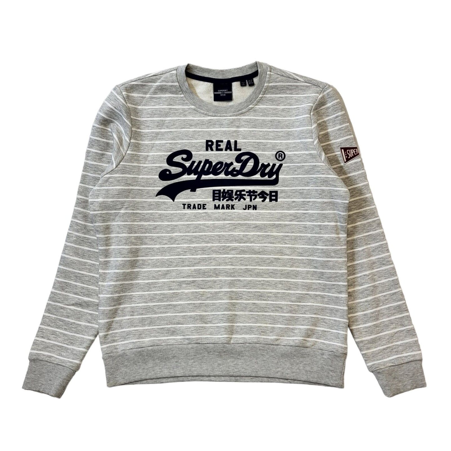 Superdry Grey Round Neck Sweatshirt Uk Women's 12 Eu 40 G240