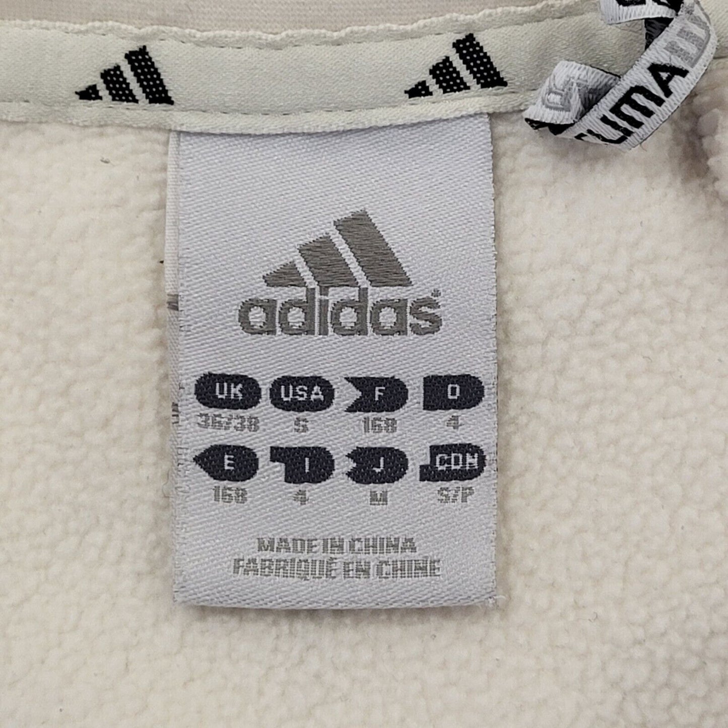 Adidas Cream V-Neck Sports Top Women's Size UK S/M BB290