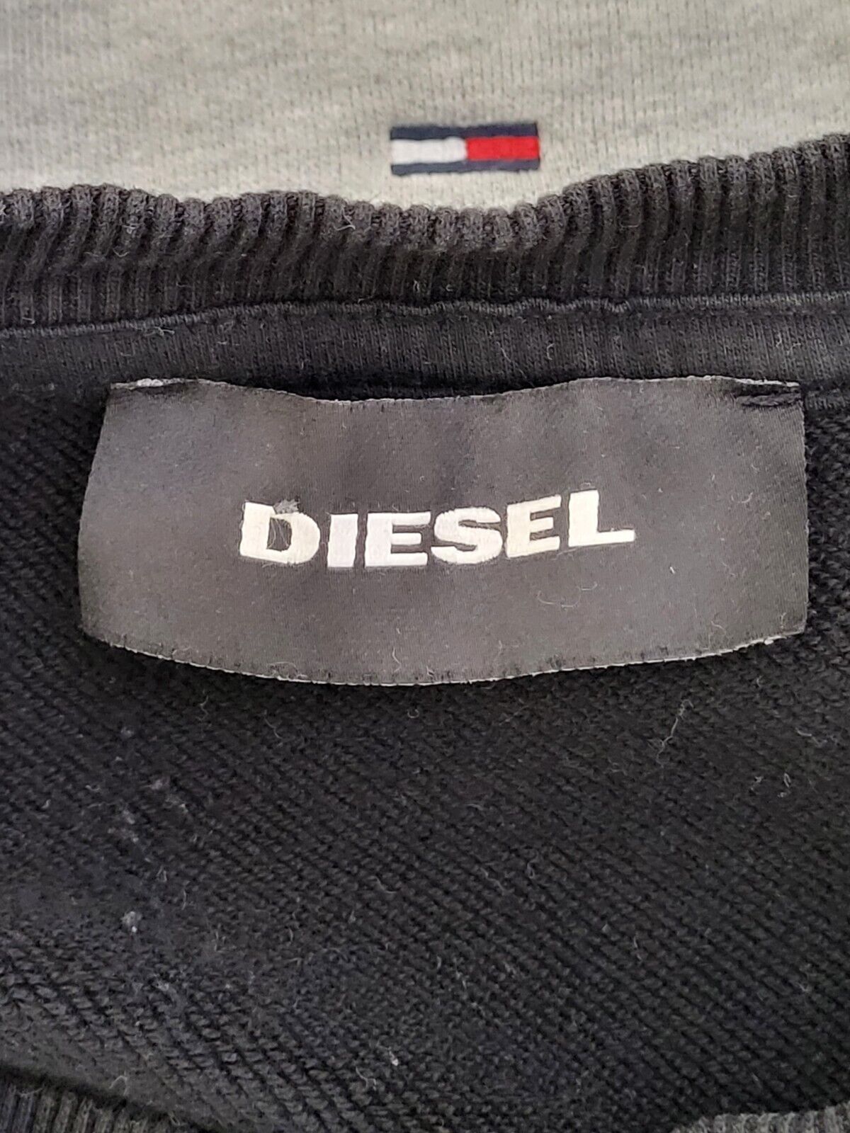 Diesel Black Spell Out Retro Long Sleeve Casual Sweatshirt Men's Uk M H102