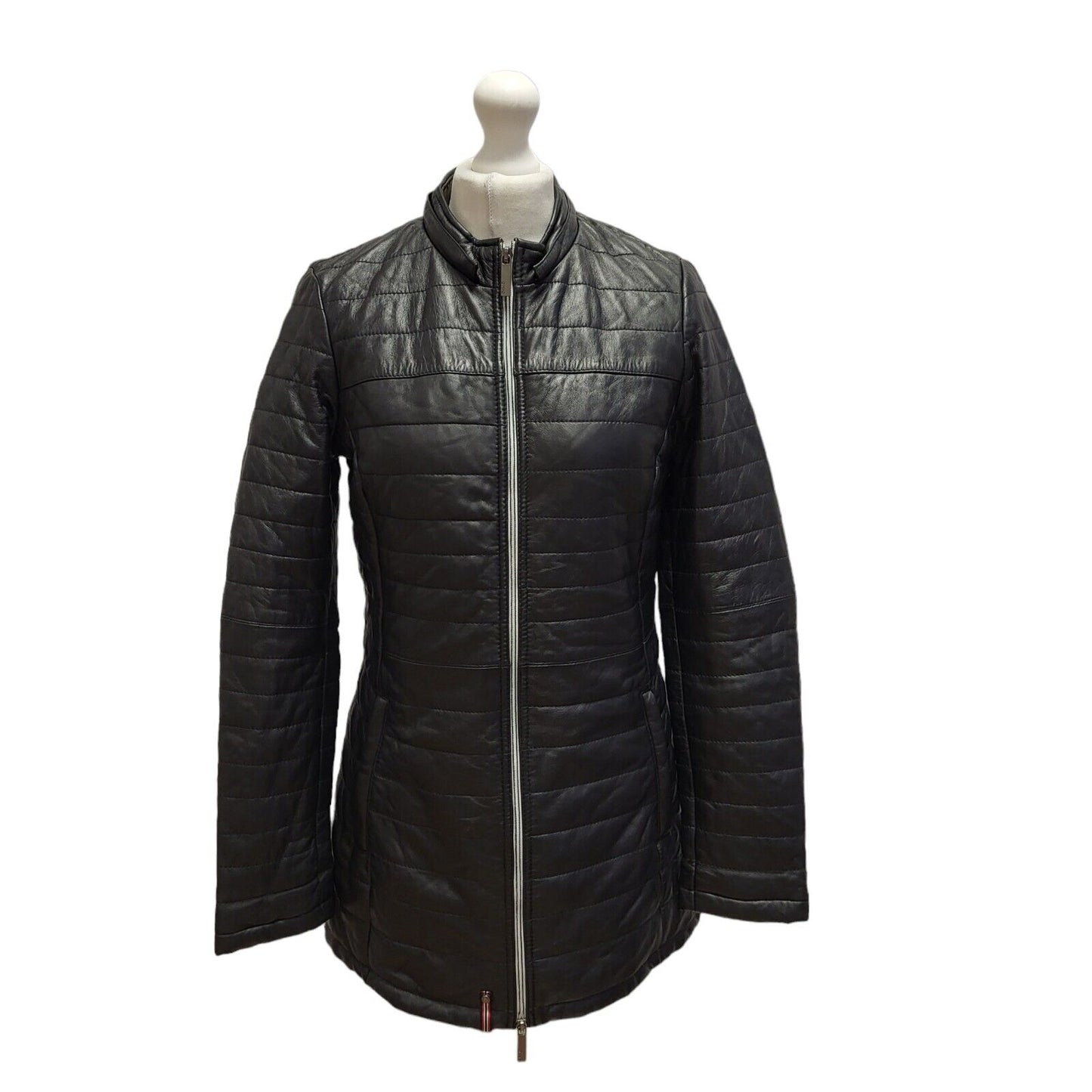 Oakwood Black Zipped Nylon Coat UK Women's Small BB321