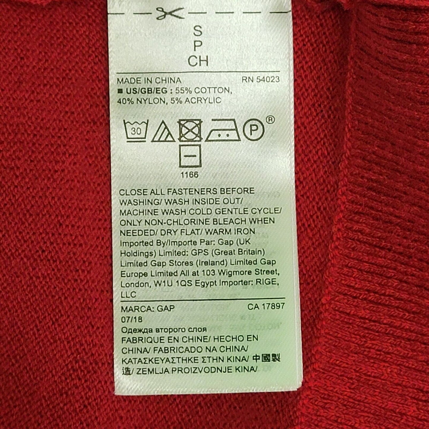 Gap Red Button Cotton/Nylon Cardigan Women's uk S 8 eu 36 BNWT H336