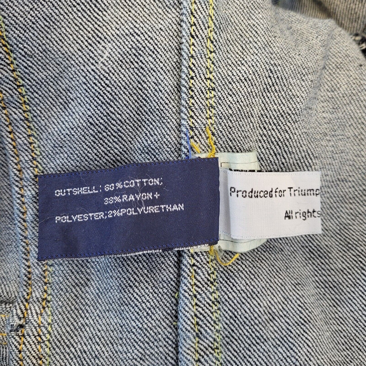 Triumph Dark Blue Zipped Denim Jacket Uk Women's 38 G628