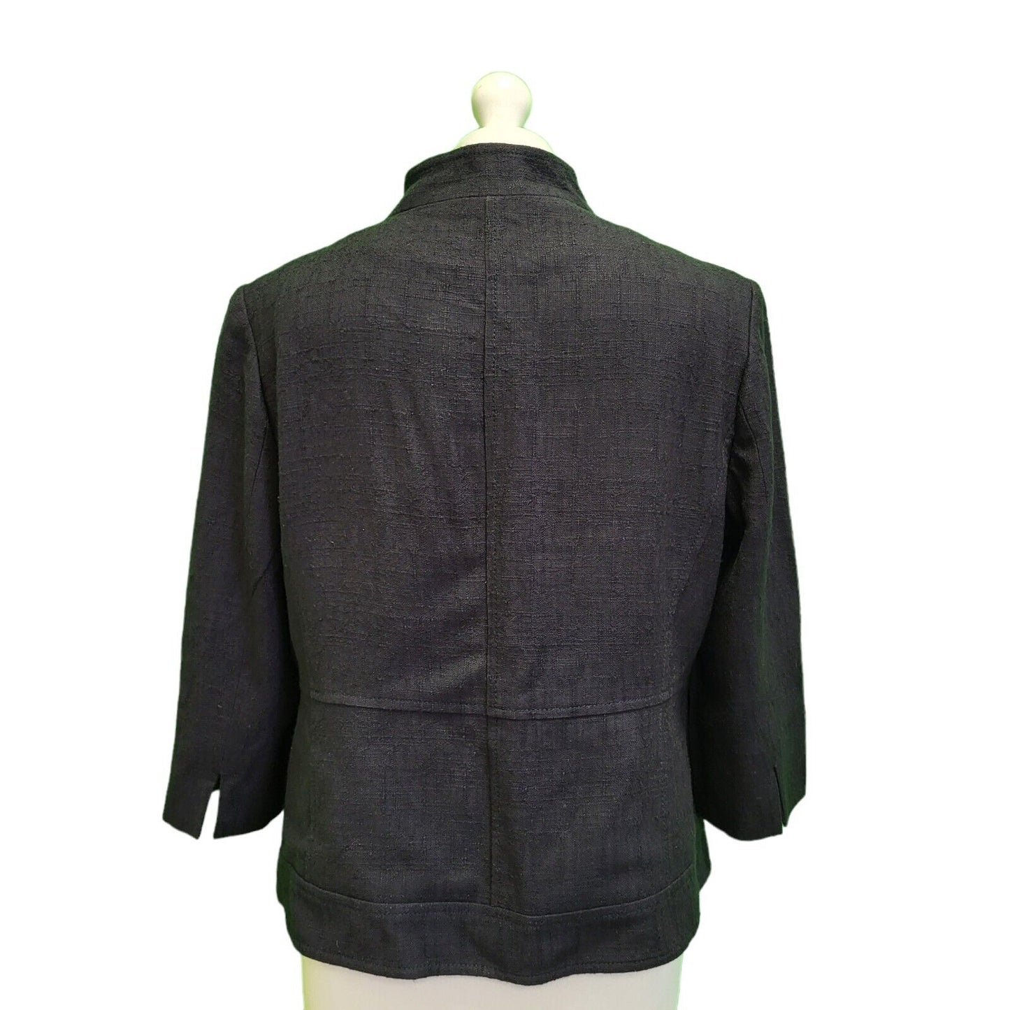 Principles Petite Black Button Long Sleeve Jacket UK Women's 16 H691