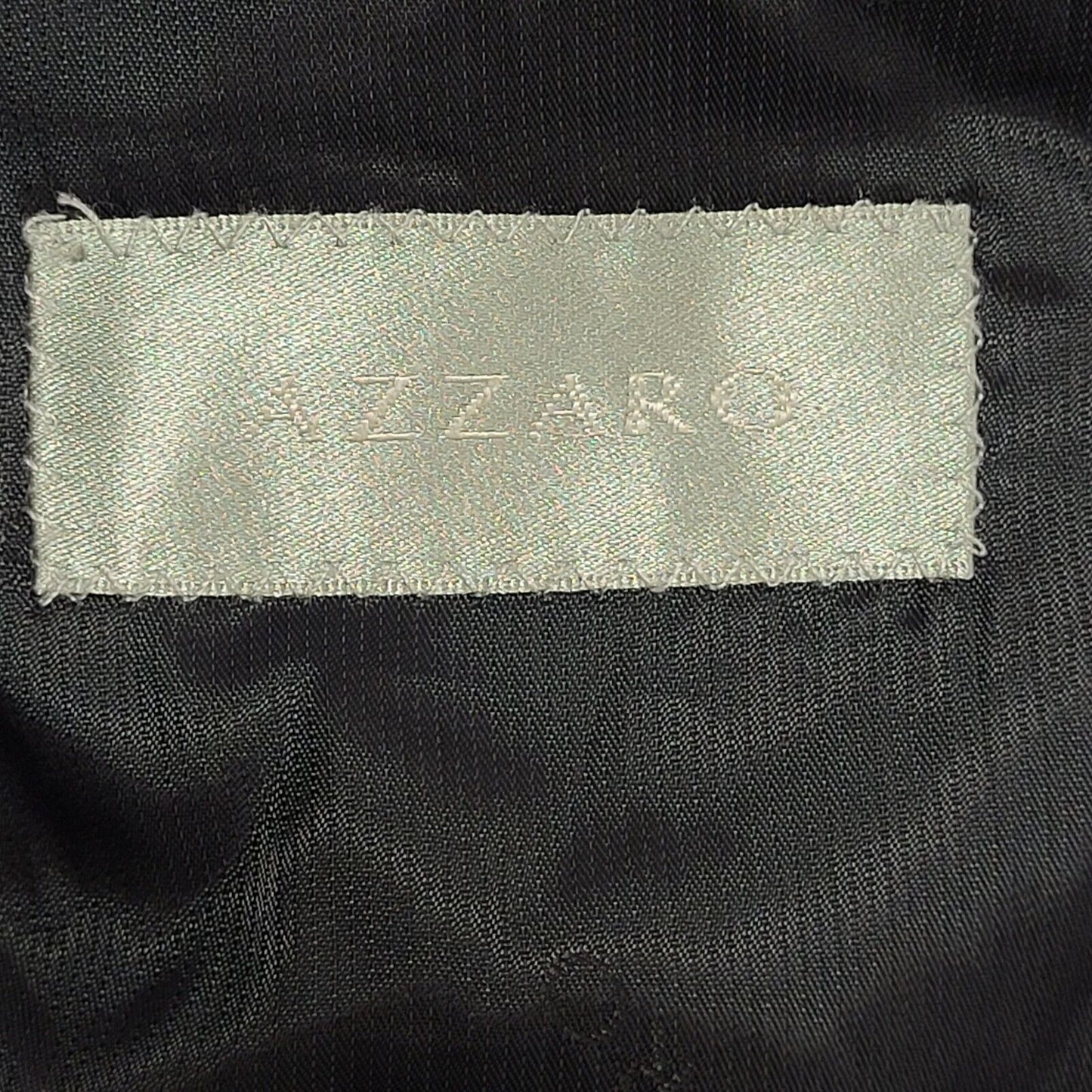 Azzaro Black Button Wool Collared Overcoat Uk Men's Size Medium BB308