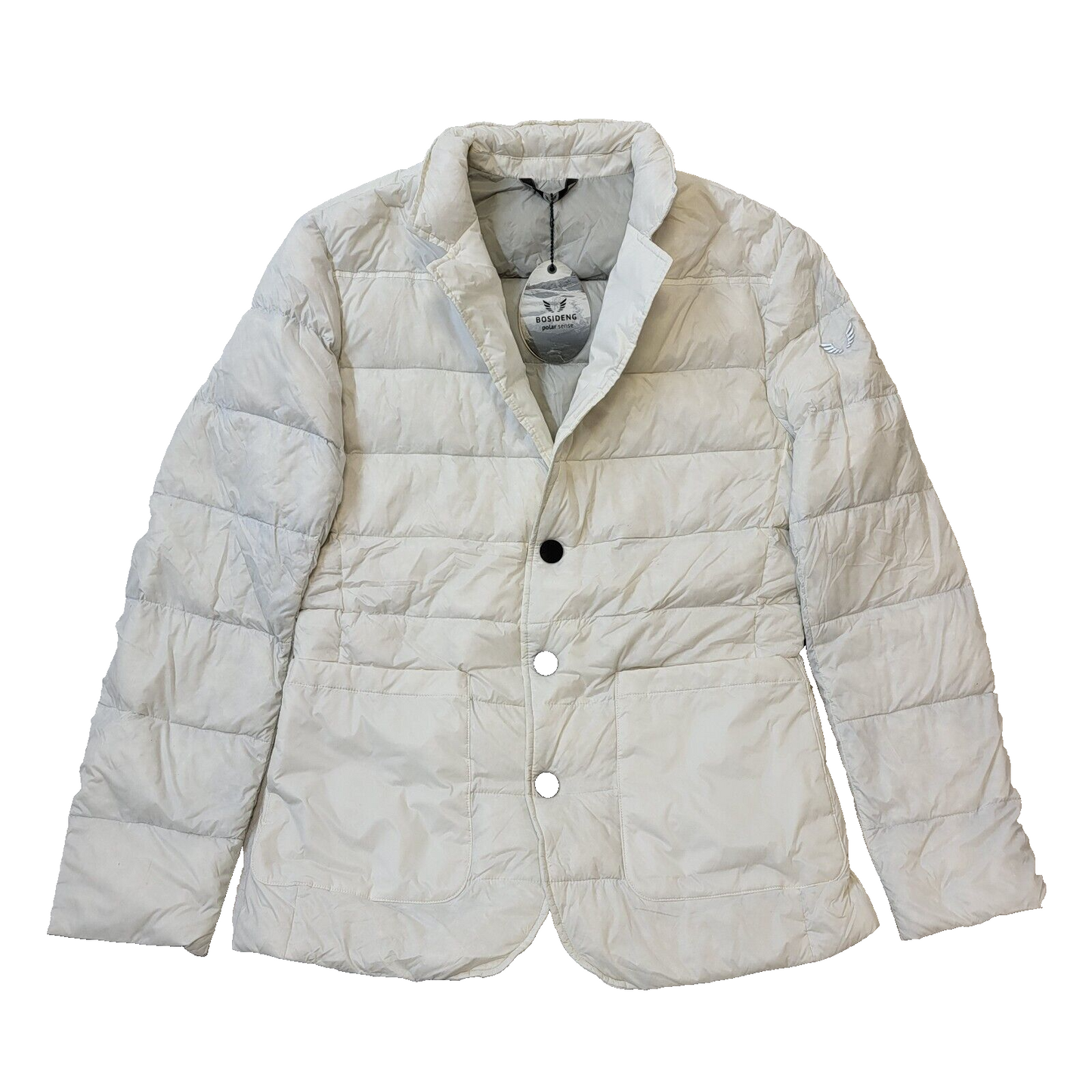 Bosideng Polar Sense White Snap Fasten Jacket Men's uk M eu 50 BNWT H73