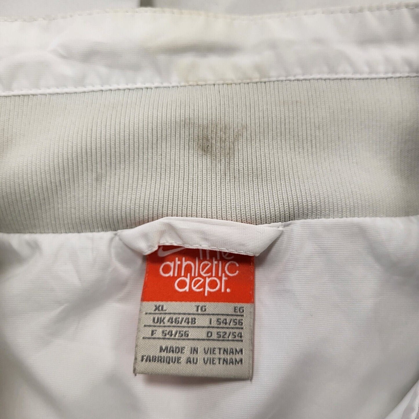 Nike White Black L/Sleeve Sports Lightweight Jacket UK Men's XL H927