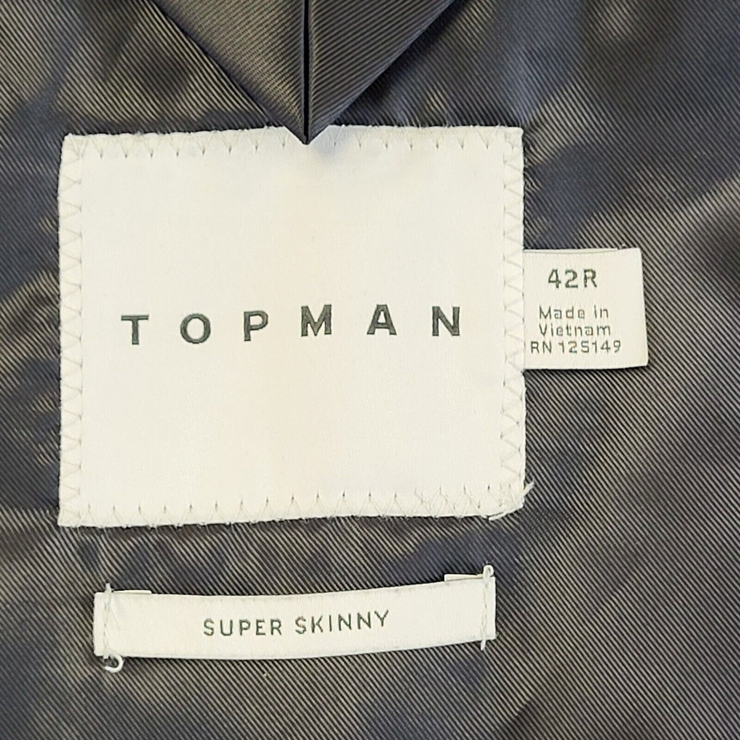 Topman Blue Striped Skinny Suit Jacket & Trousers Uk Men's L 42" W36 L32 G274
