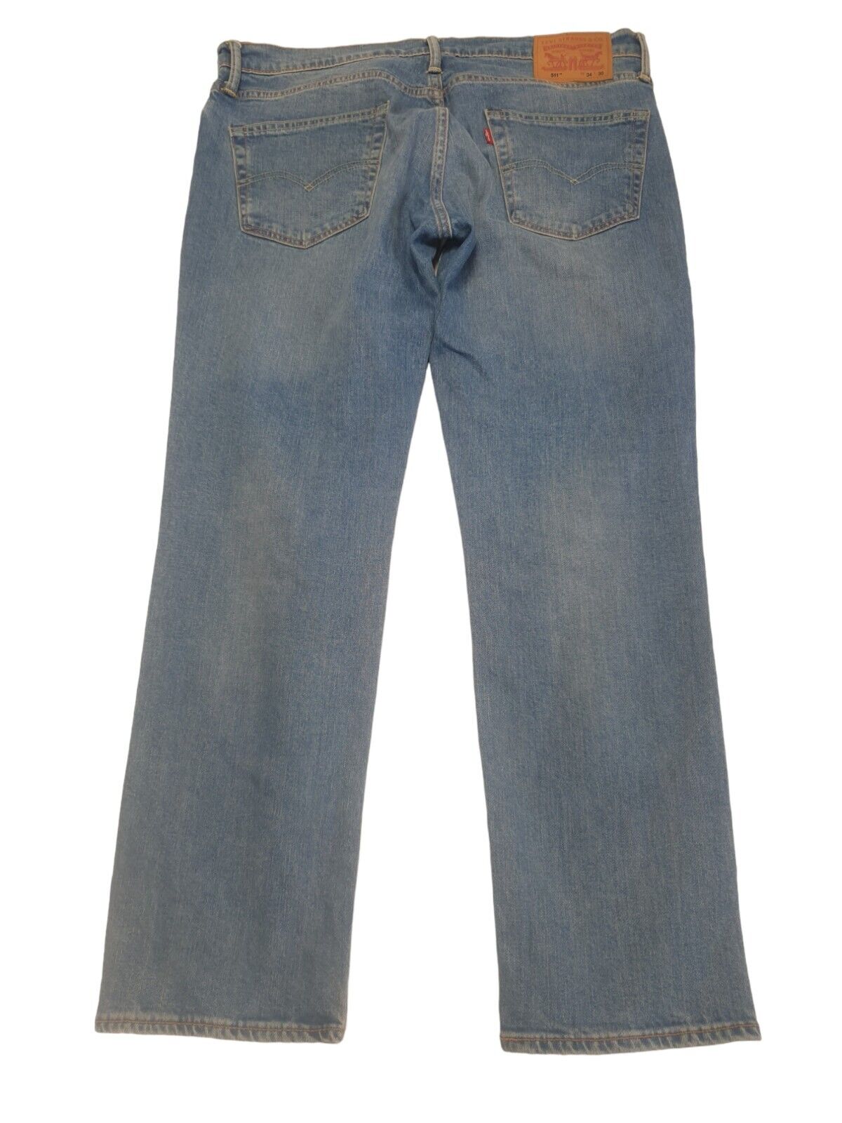 Levi's 511 Faded Blue Straight Wide Leg Rigid Denim Jeans Men's L W34 L30 H203