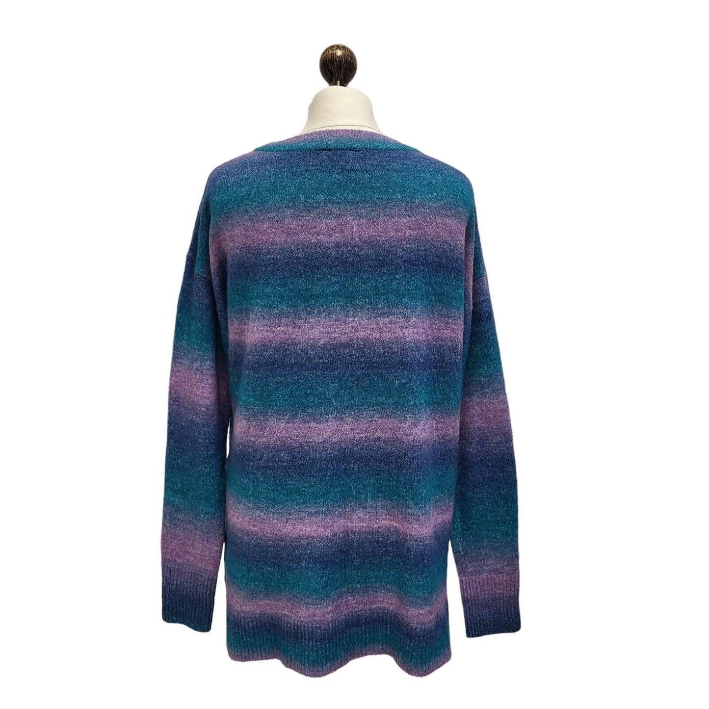 Gap Jumper Striped Blue & Purple Uk Women's Size L G393