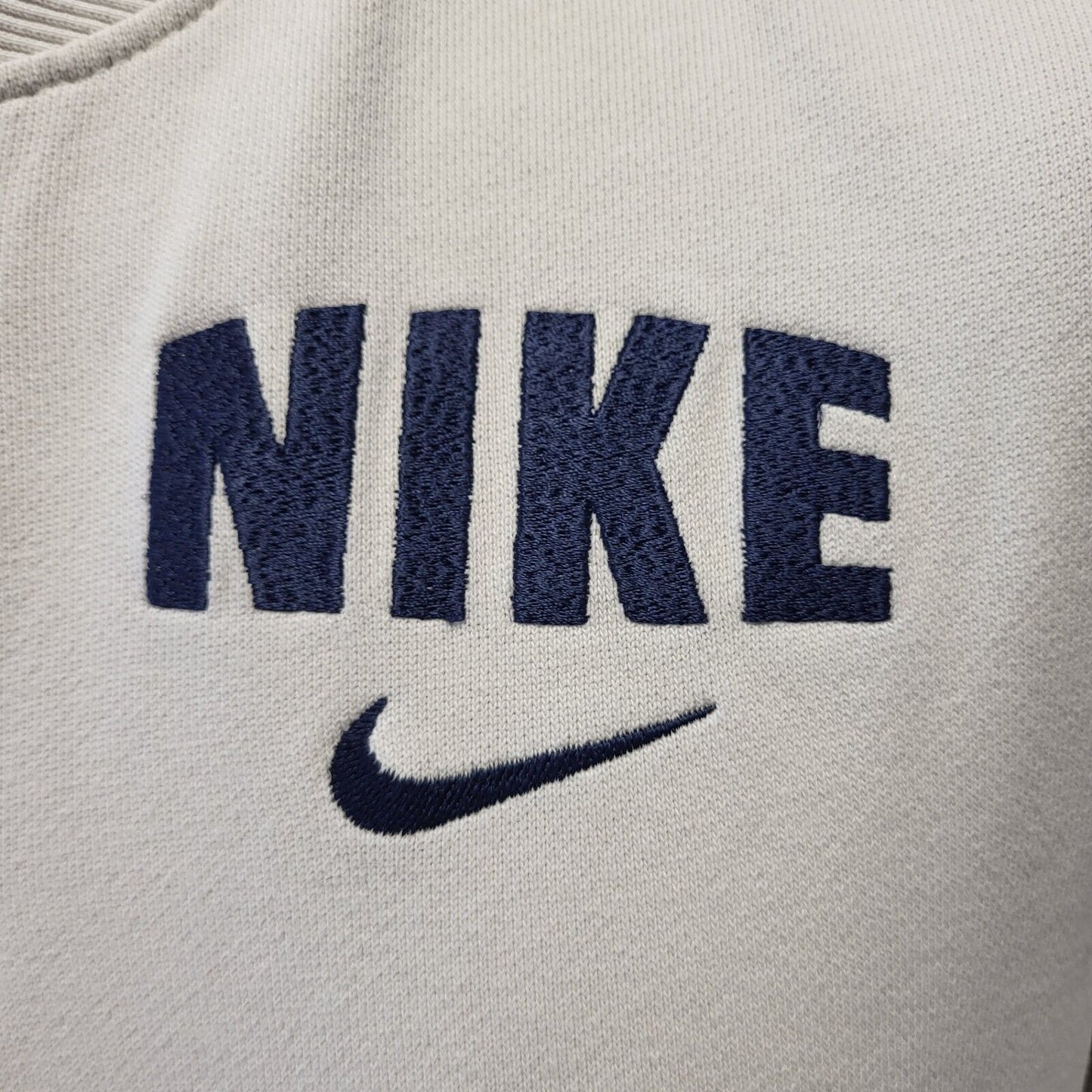 Nike White Snap Fasten Varsity Jacket Sports Top UK Men's Small G724