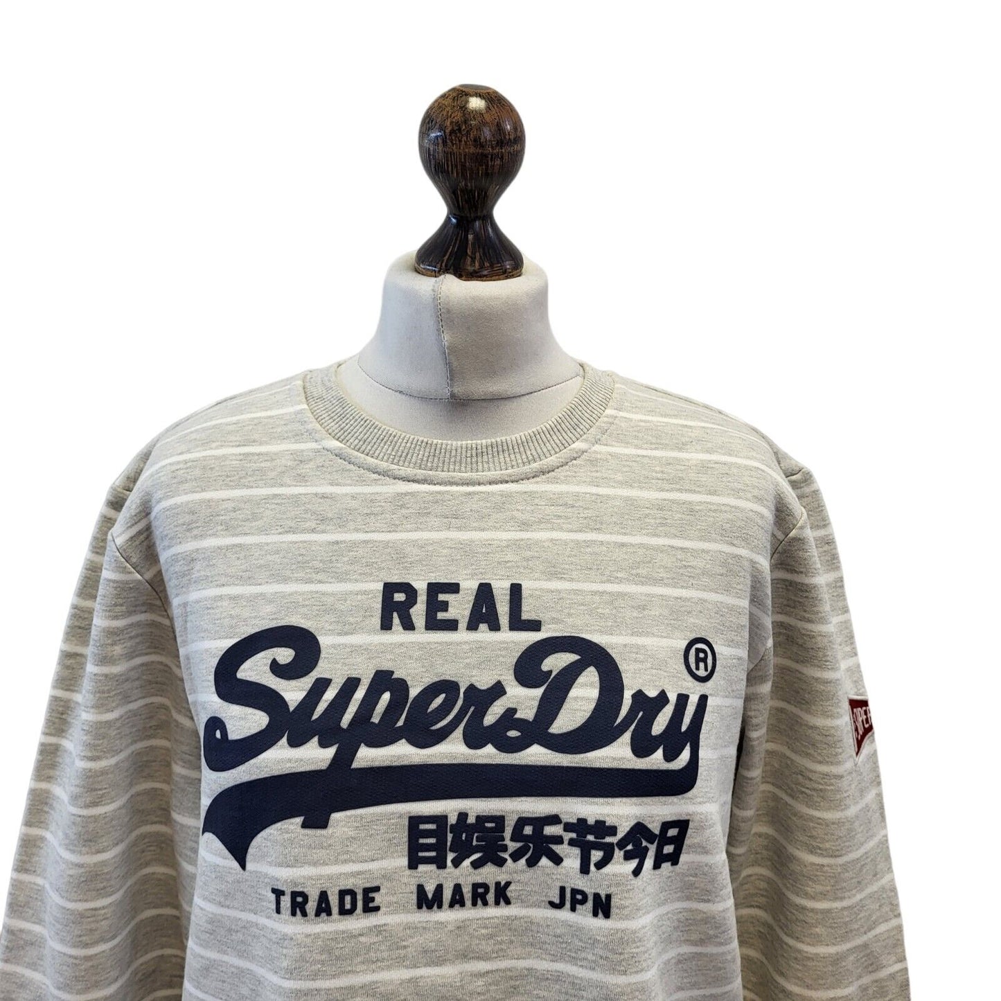 Superdry Grey Round Neck Sweatshirt Uk Women's 12 Eu 40 G240